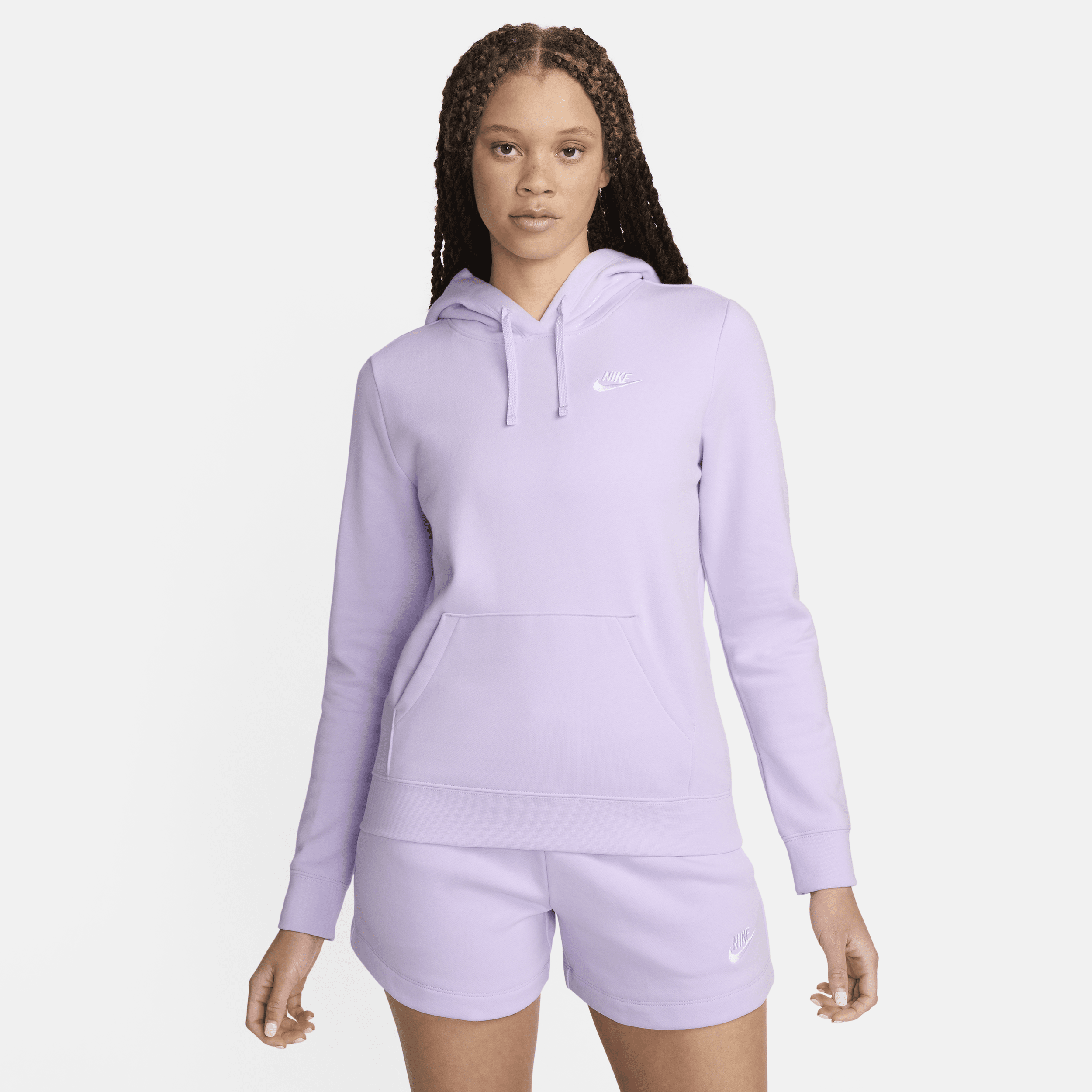 Shop Nike Women's  Sportswear Club Fleece Pullover Hoodie In Purple