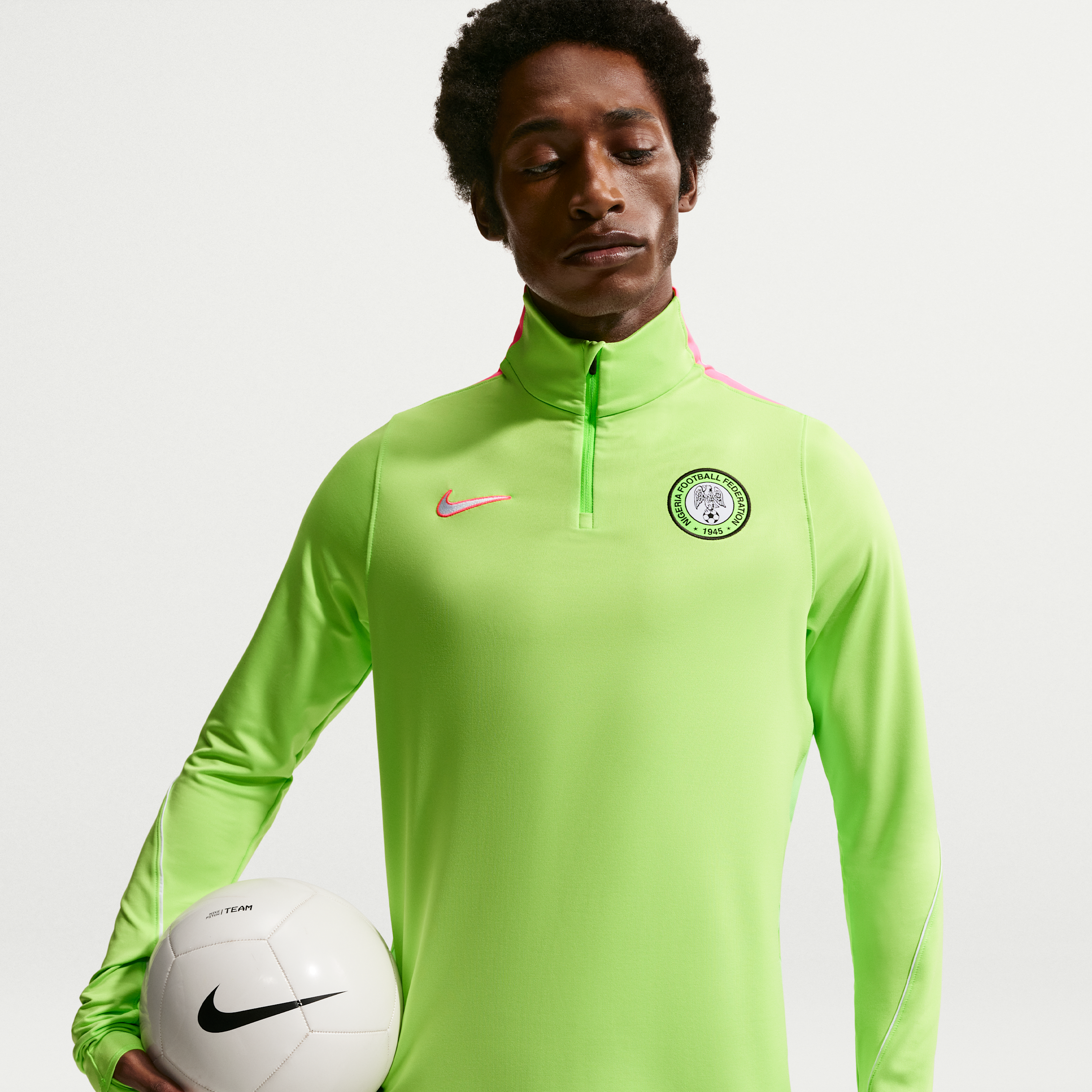 Nigeria Strike Nike Men's Dri-FIT Soccer Drill Top in Green | IB4996-332
