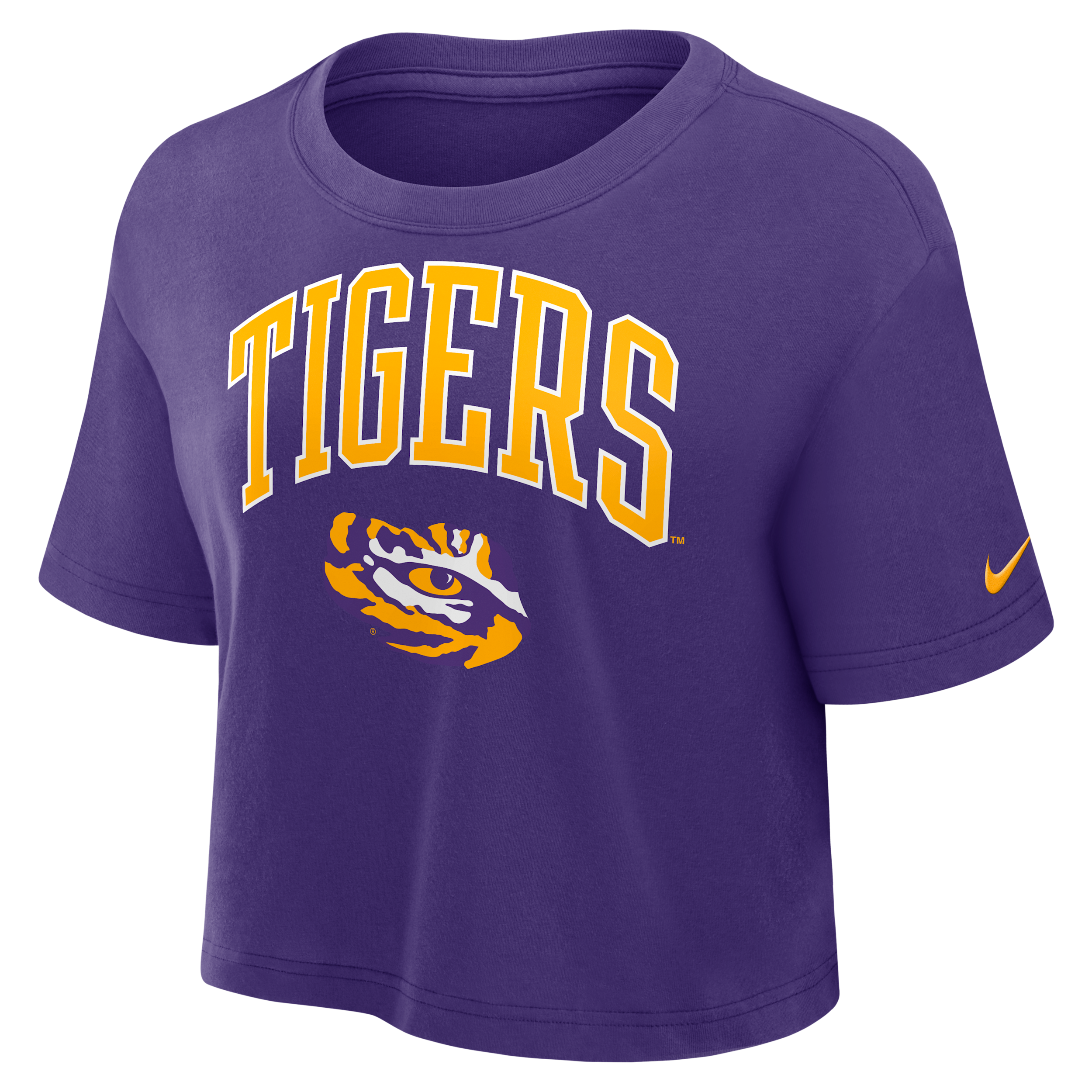 Nike Lsu Athletic Prep Arch Women's Dri-fit College Cropped T-shirt