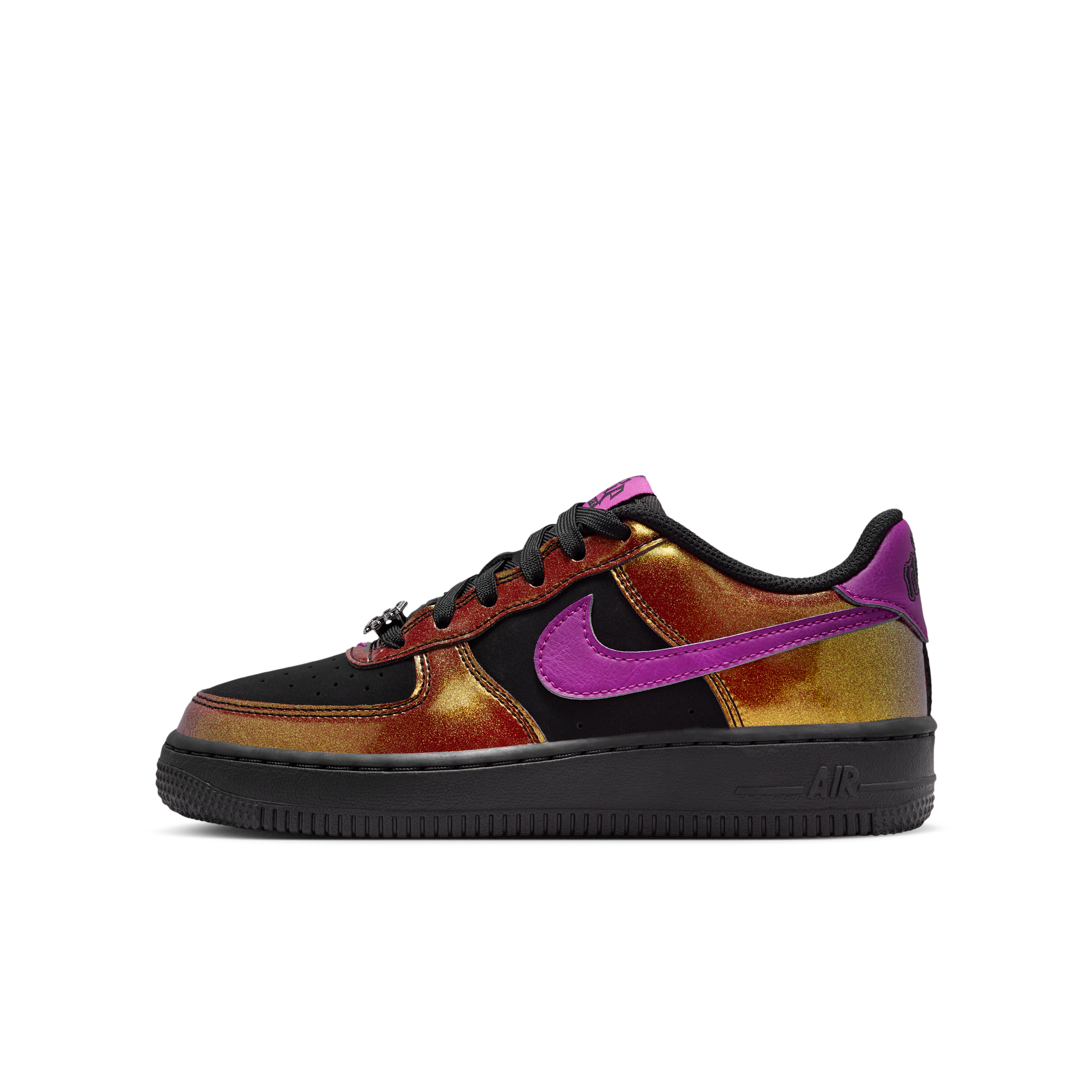 Boys Nike Air Force 1 LV8 4 - Boys' Grade School Shoes Black/Bold Berry Size 04.5