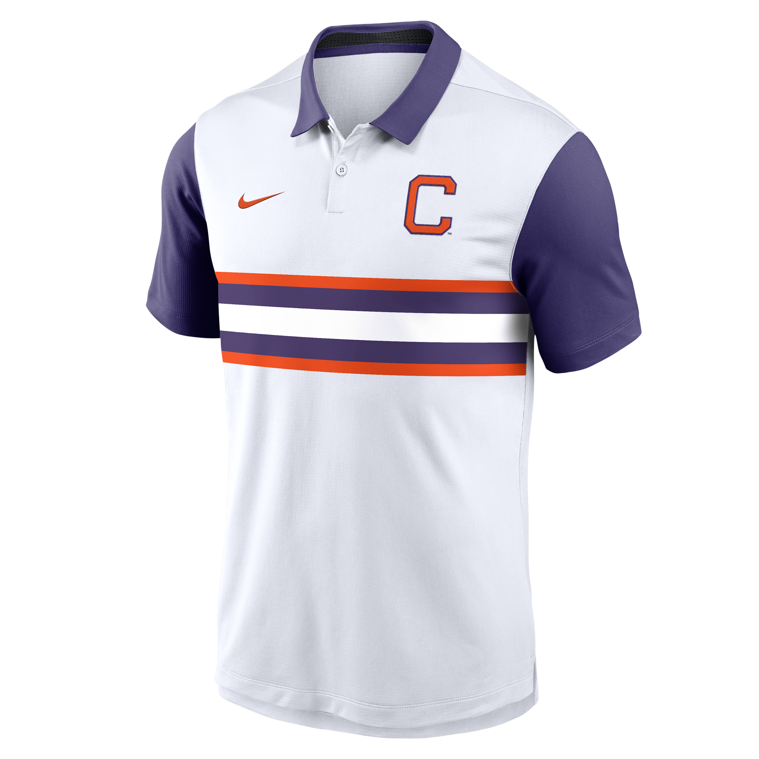 Nike Clemson Athletic Prep Vapor Alt Logo  Men's Dri-fit College Polo In White
