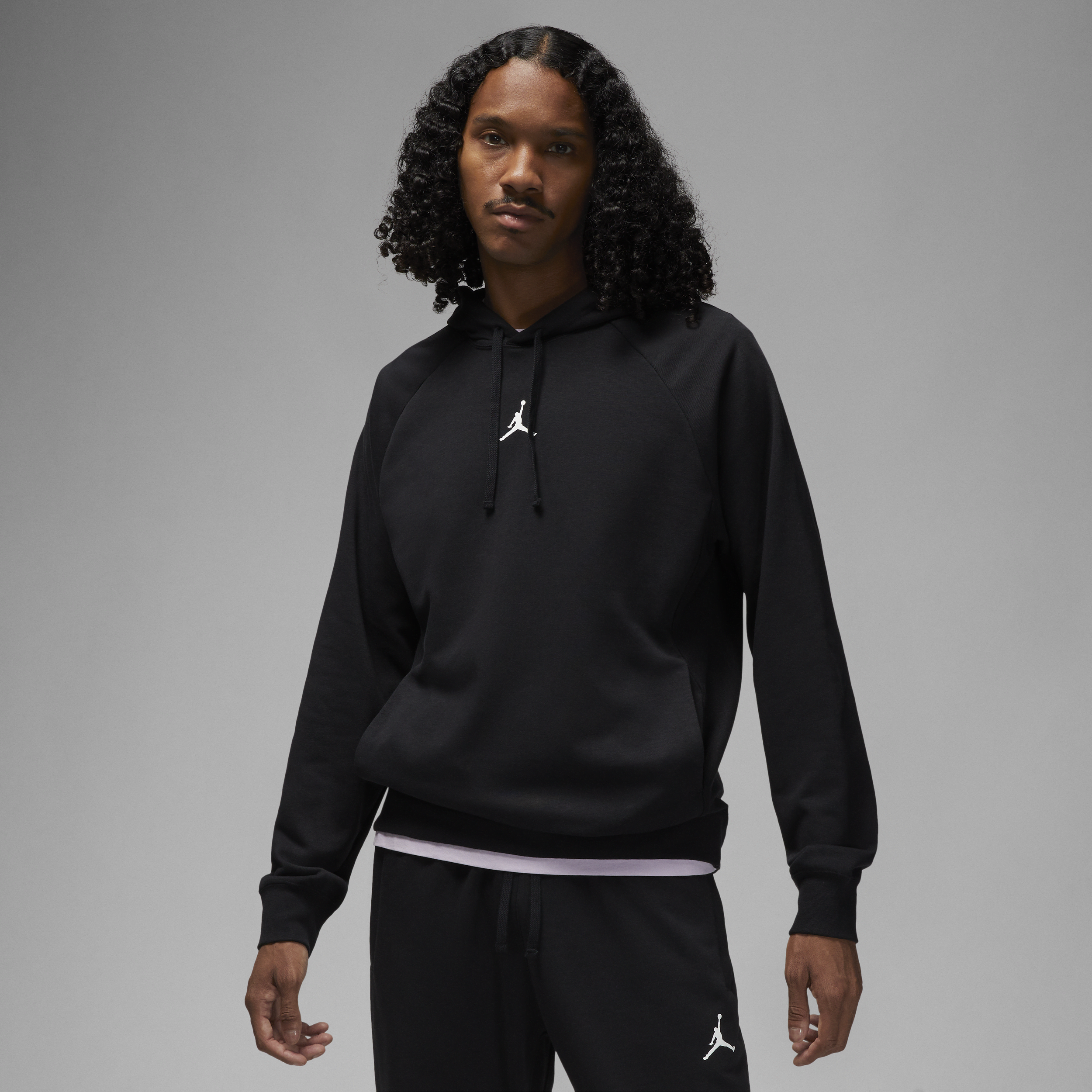 Jordan Men's  Dri-fit Sport Crossover Fleece Hoodie In Black