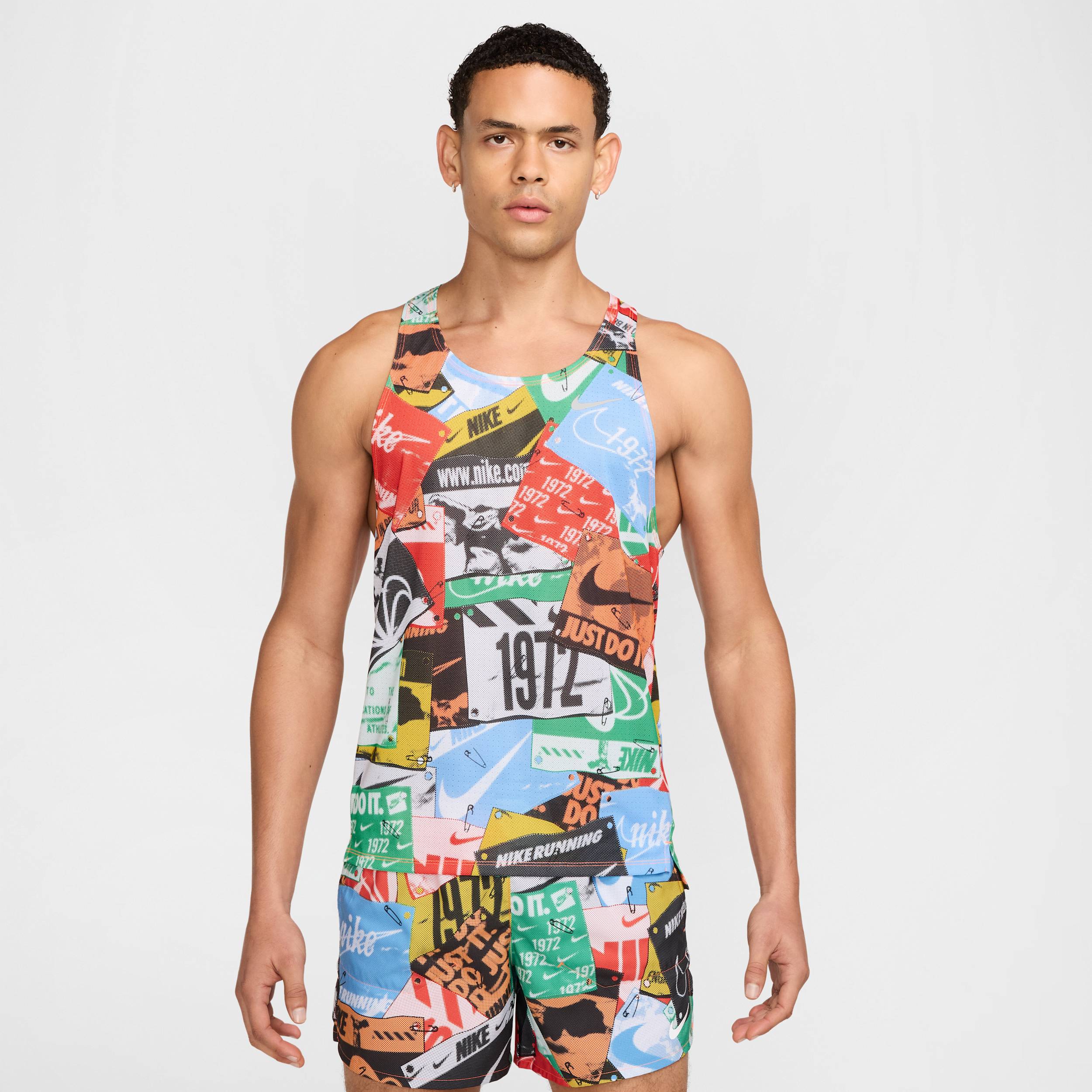 NIKE MEN'S FAST RUN ENERGY DRI-FIT RUNNING SINGLET 1015687089