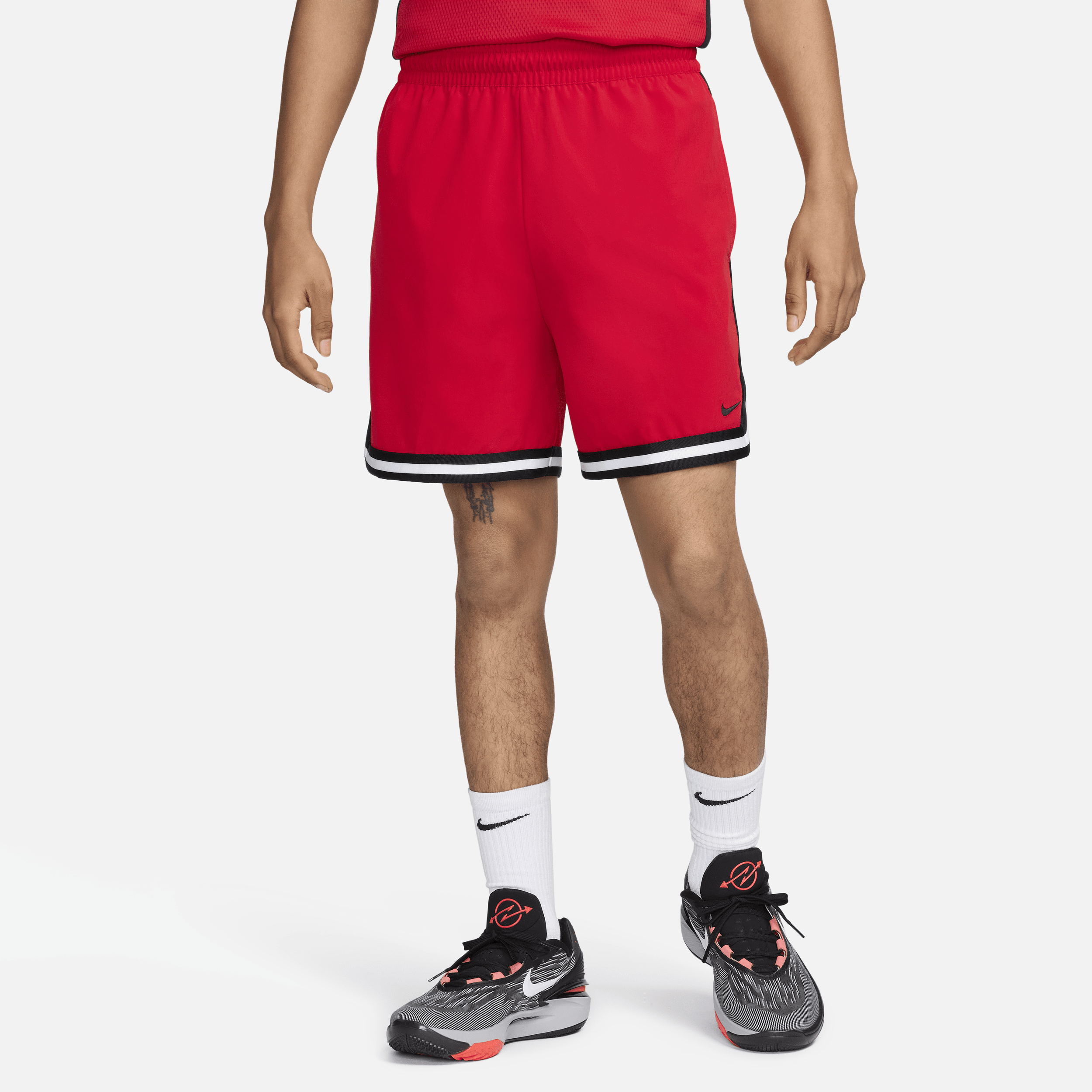 Shop Nike Men's Dna Dri-fit 6" Uv Woven Basketball Shorts In Red