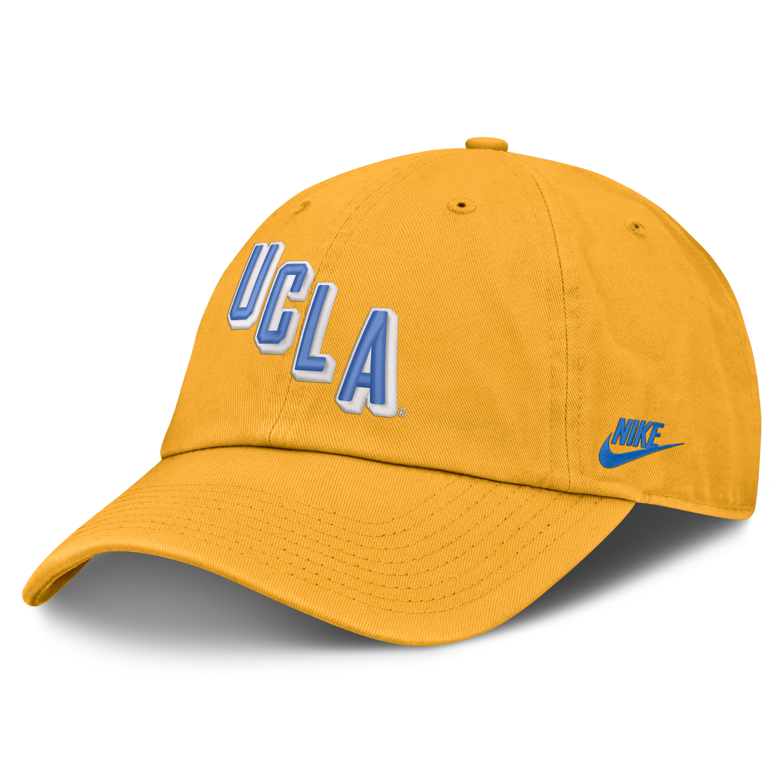 UCLA Natural Club Nike Men's College Adjustable Hat in Yellow | NC0177CUCV-EYR