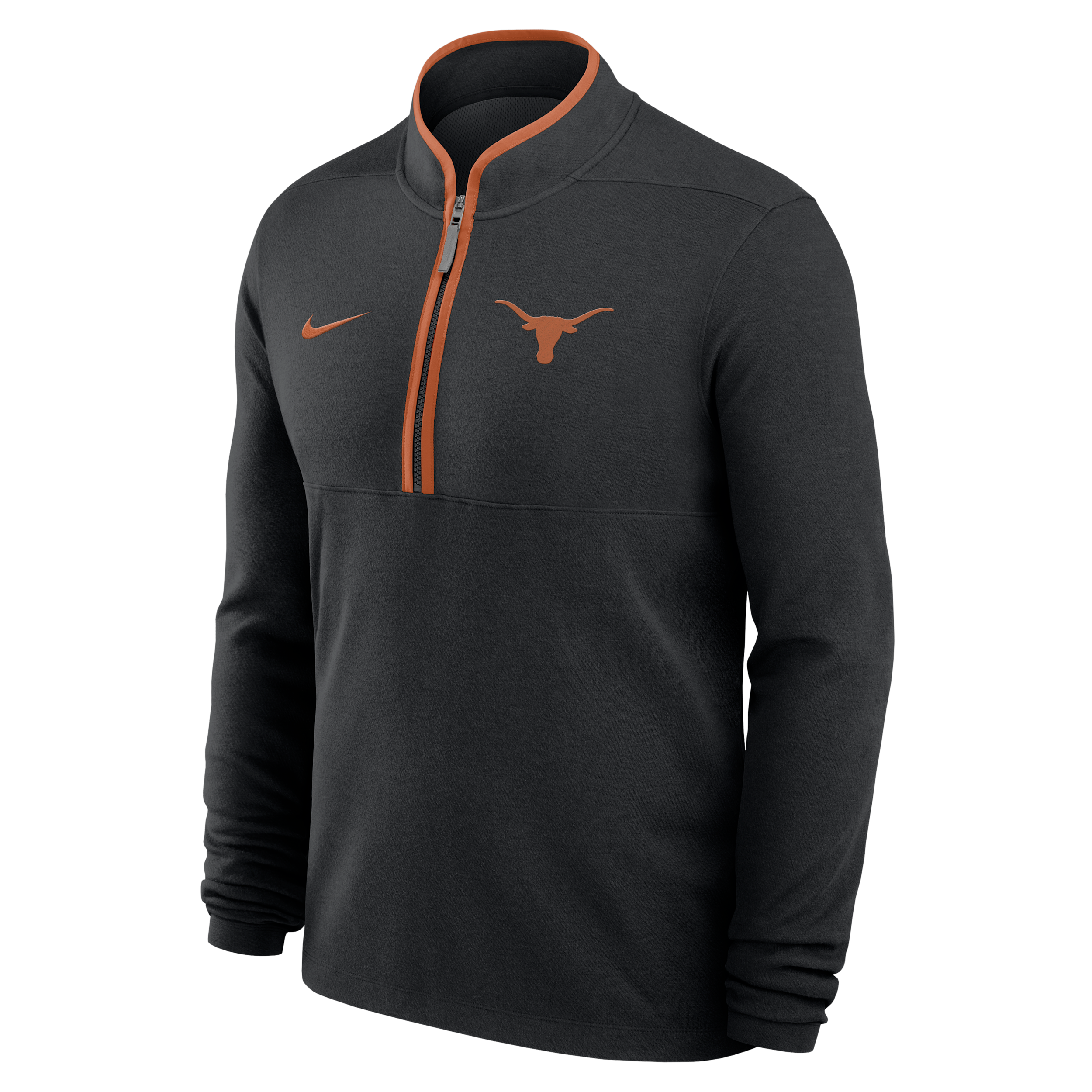 Nike Men's Black Texas Longhorns Courtside Victory Dri-fit Half-Zip Pullover Sweatshirt - Black