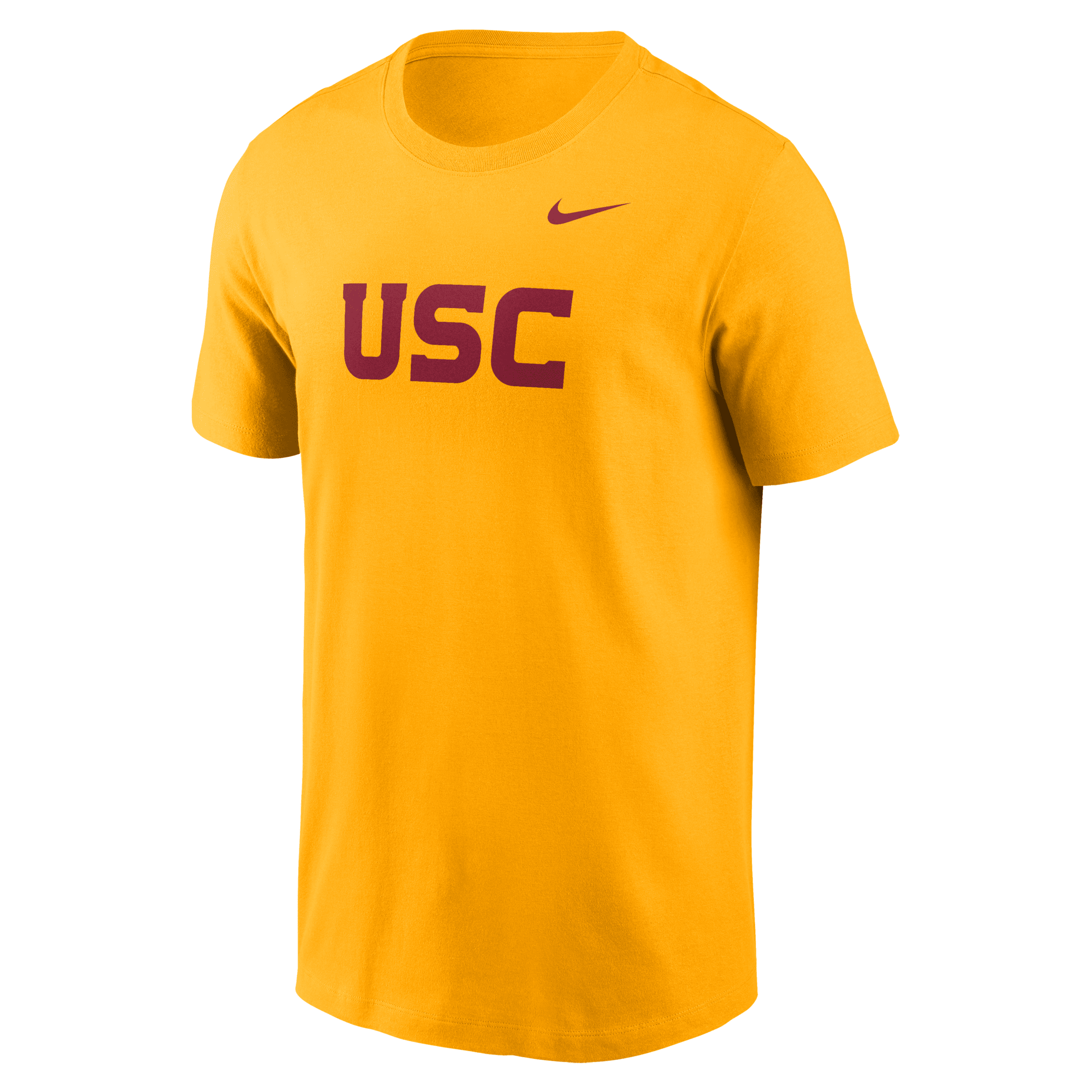 Nike Men's Gold Usc Trojans Primetime Evergreen Wordmark T-shirt In Yellow