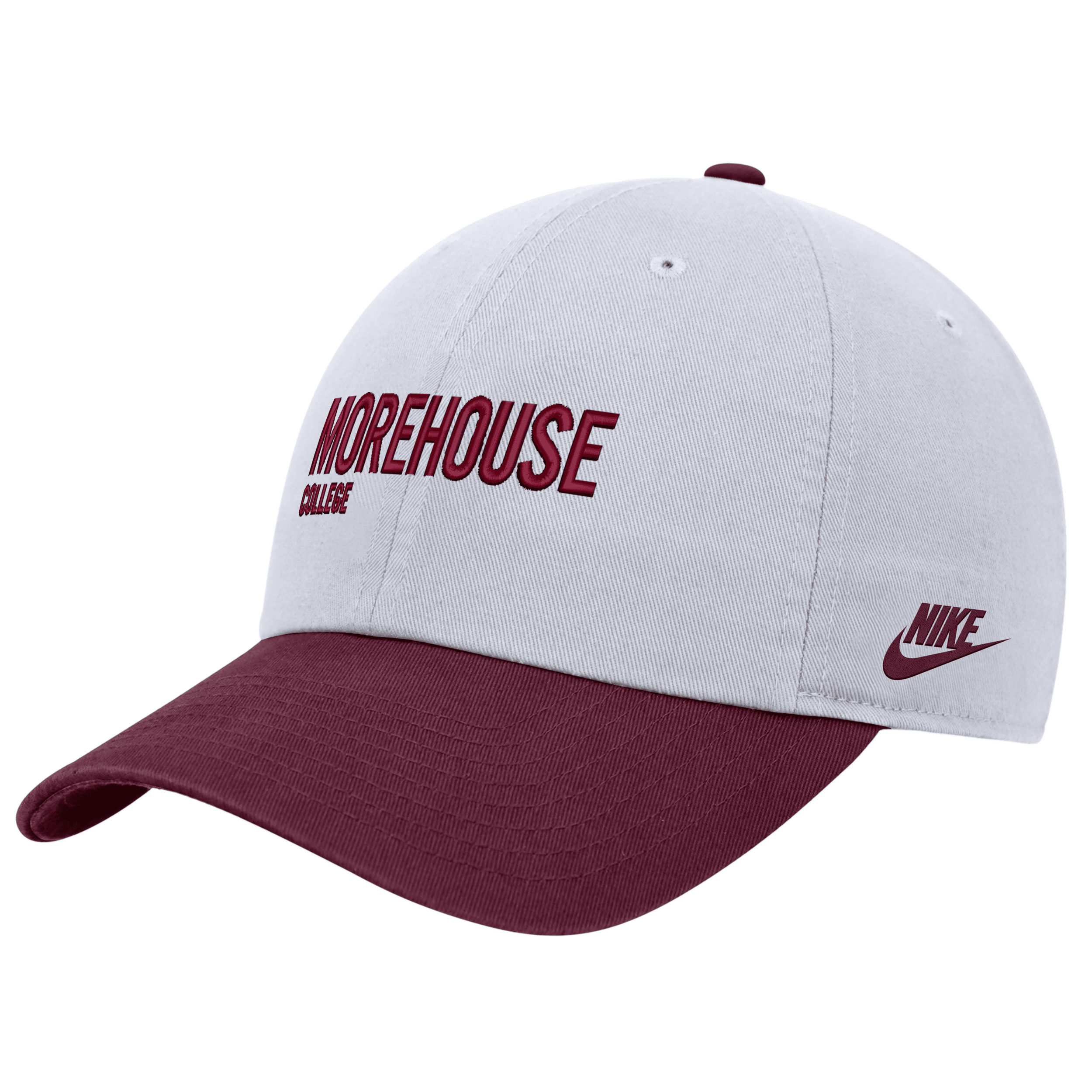 Shop Nike Morehouse  Unisex College Adjustable Cap In White