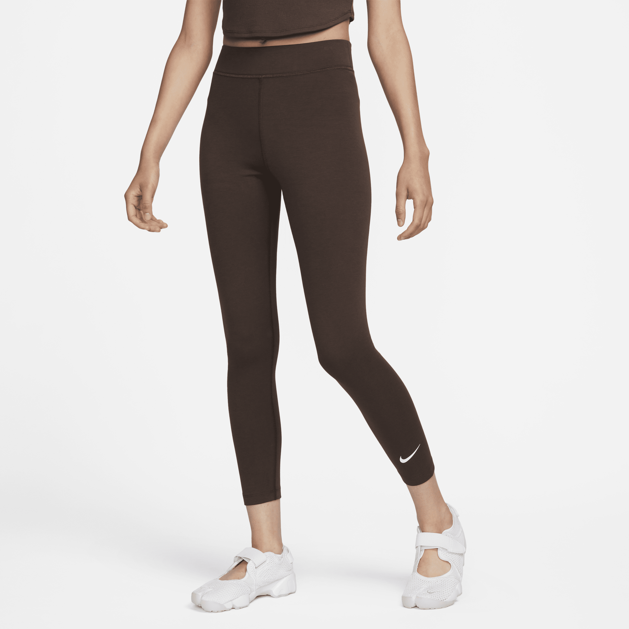 Shop Nike Women's  Sportswear Classic High-waisted 7/8 Leggings In Brown