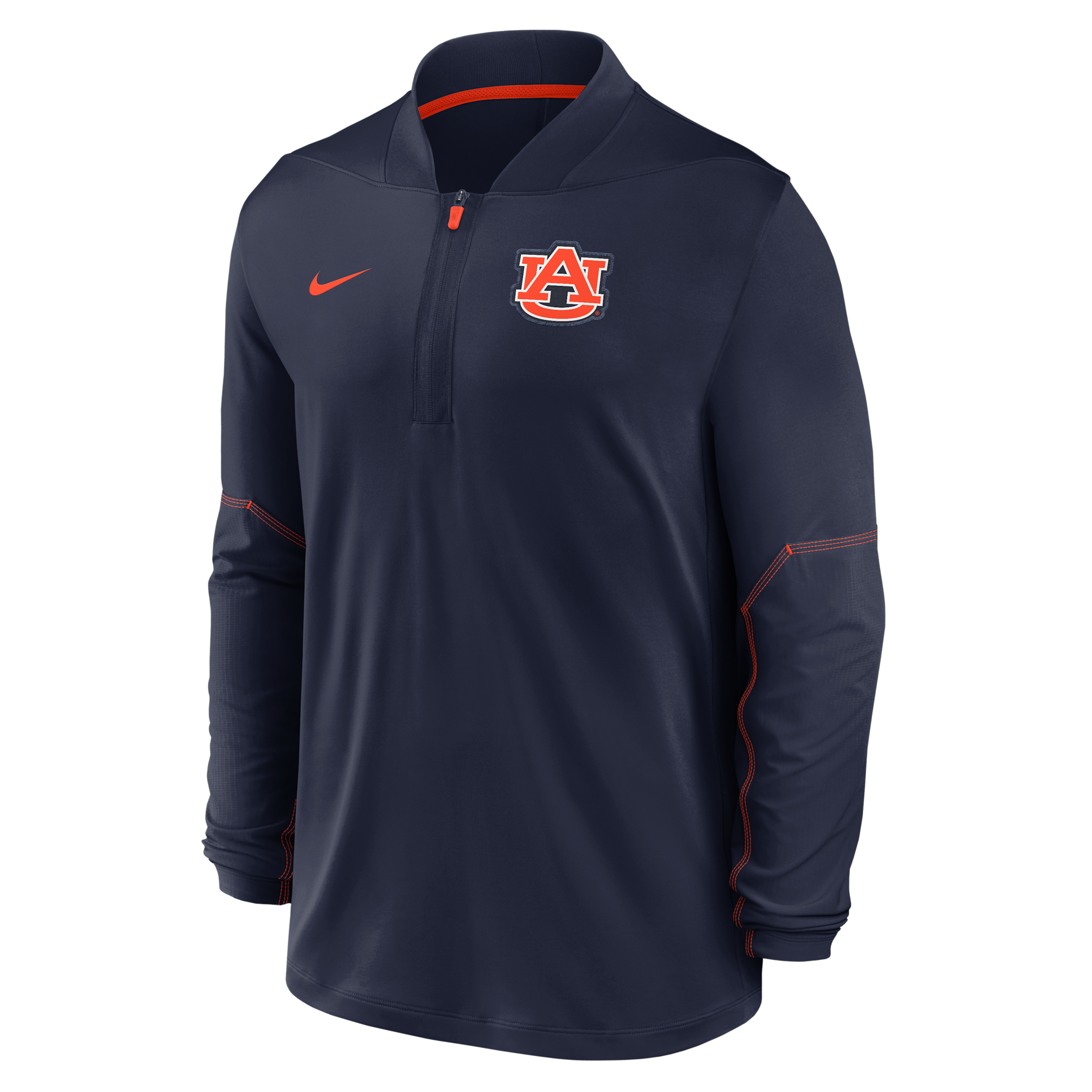 Nike Men's Navy Auburn Tigers 2026 Sideline Midweight Half-Zip Dri-fit Pullover - Navy, Orange