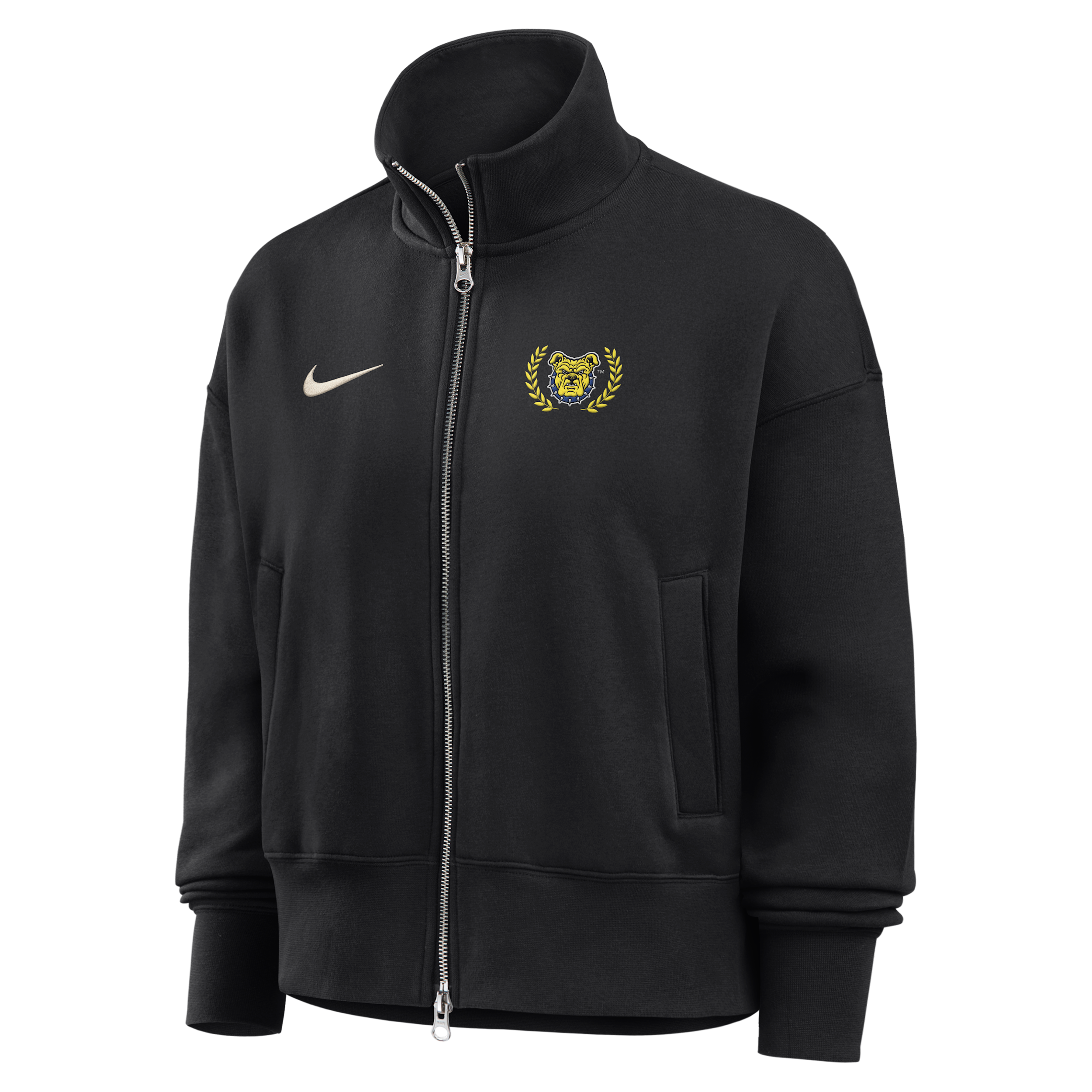 Nike Women's College (North Carolina A&T University) Nike Women's Phoenix Fleece Track Jacket in Black | ZW052NNCAT26-BLK