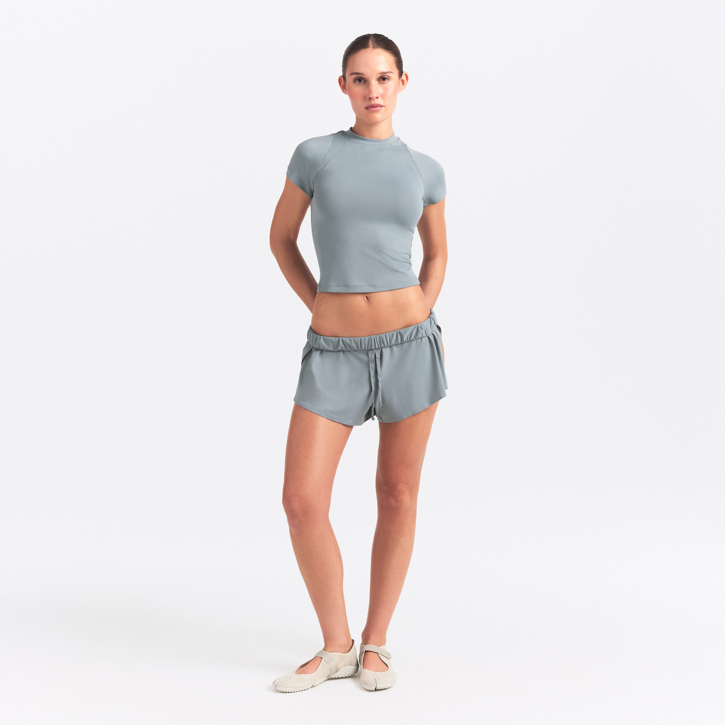 Nike Women's SKIMS Airy Mini Shorts in Blue | SHSHO8631W-PCF