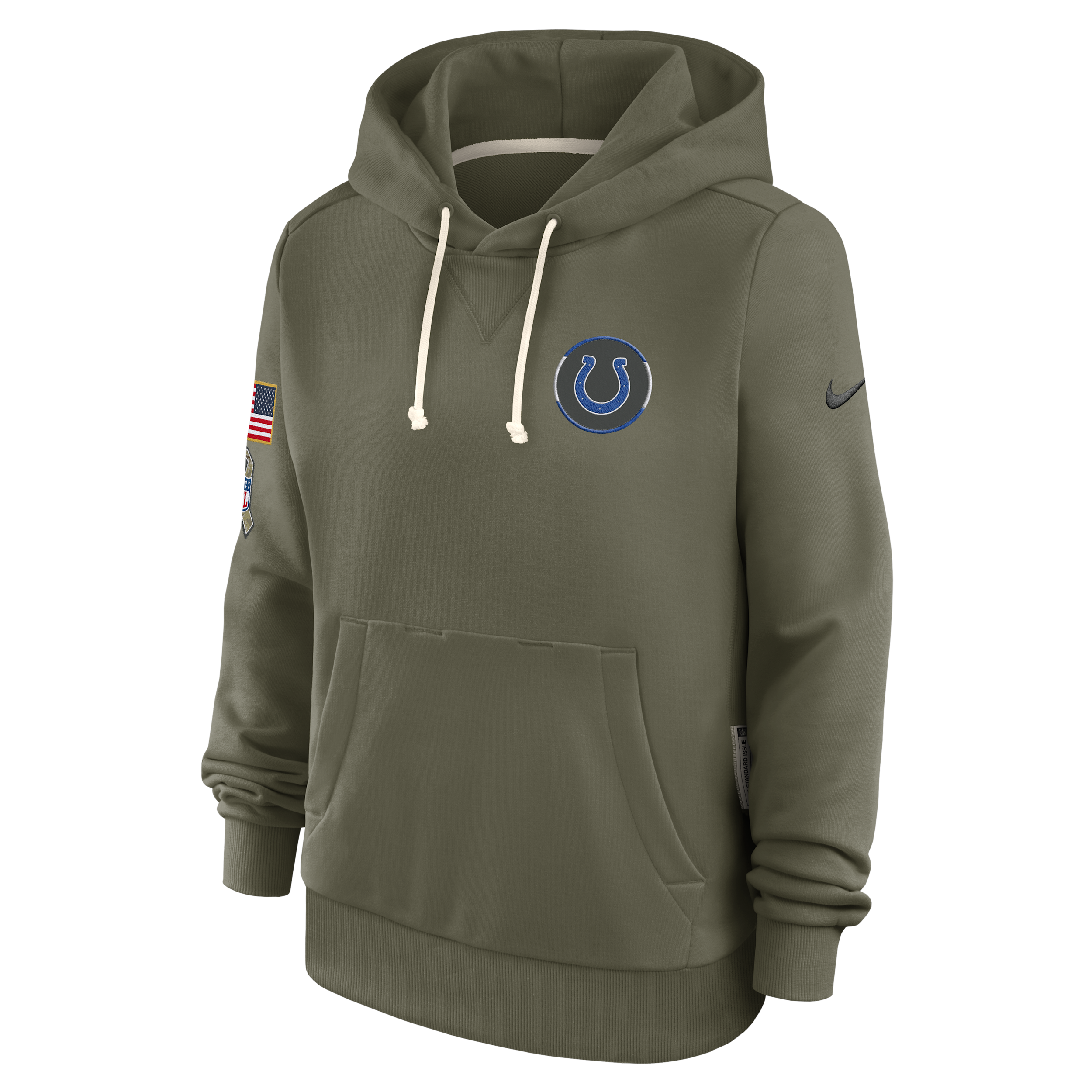 Nike Indianapolis Colts Salute To Service Sideline  Women's Dri-fit Nfl Pullover Hoodie In Brown