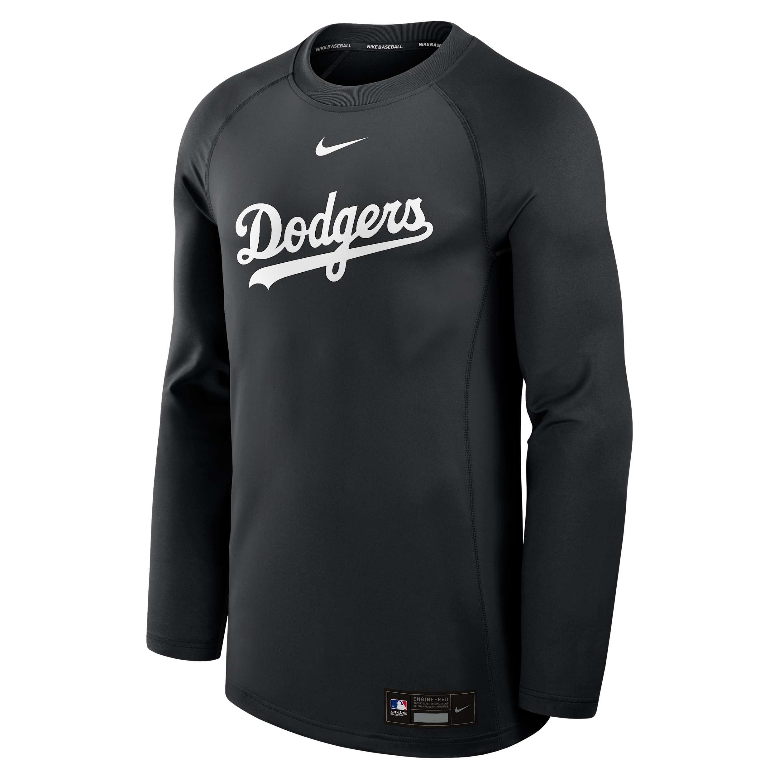Los Angeles Dodgers Authentic Collection Game Time Nike Men's Dri-FIT MLB Long-Sleeve T-Shirt in Black | 013D912ZLD-HHA