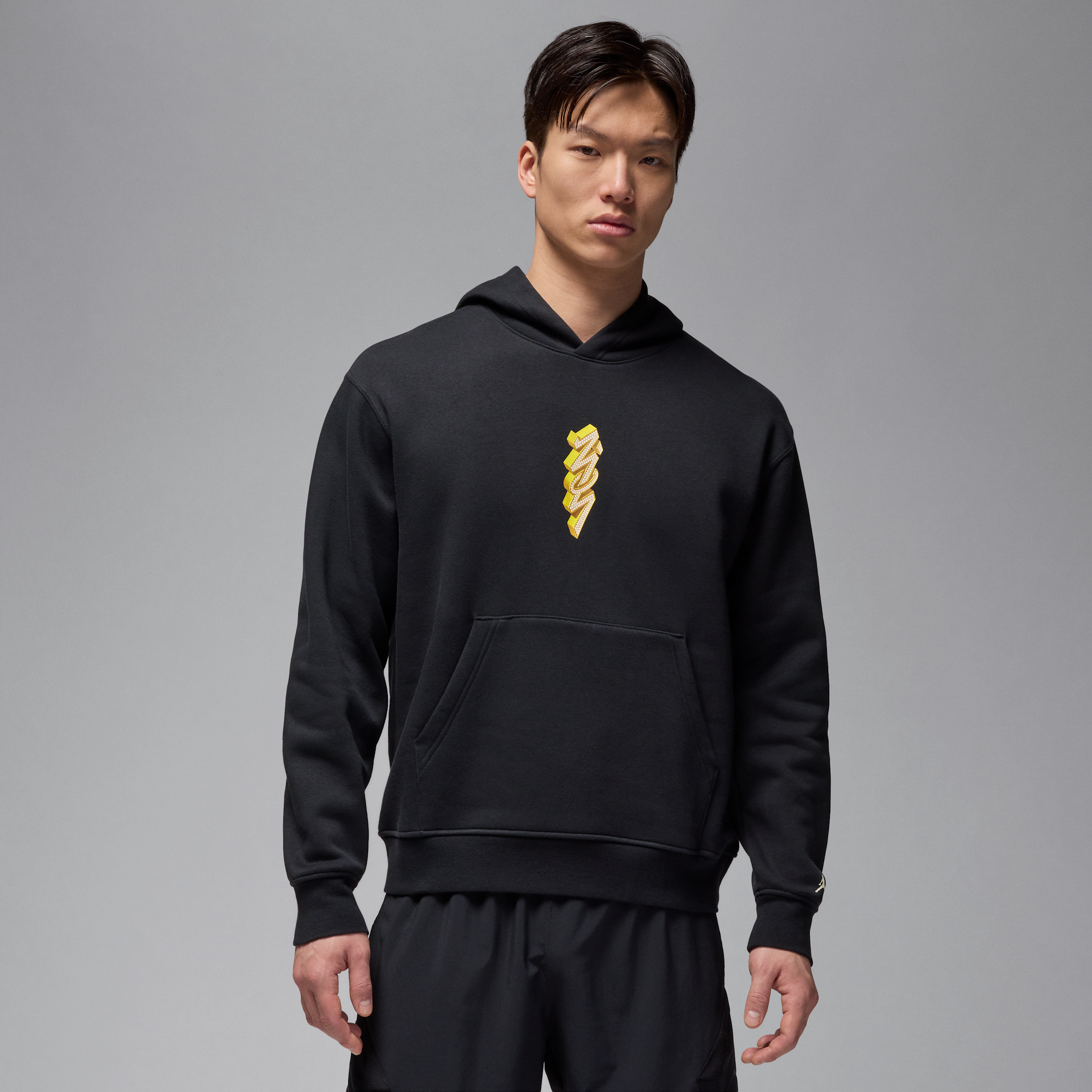 Jordan Nike Men's Zion Fleece Pullover Hoodie In Black