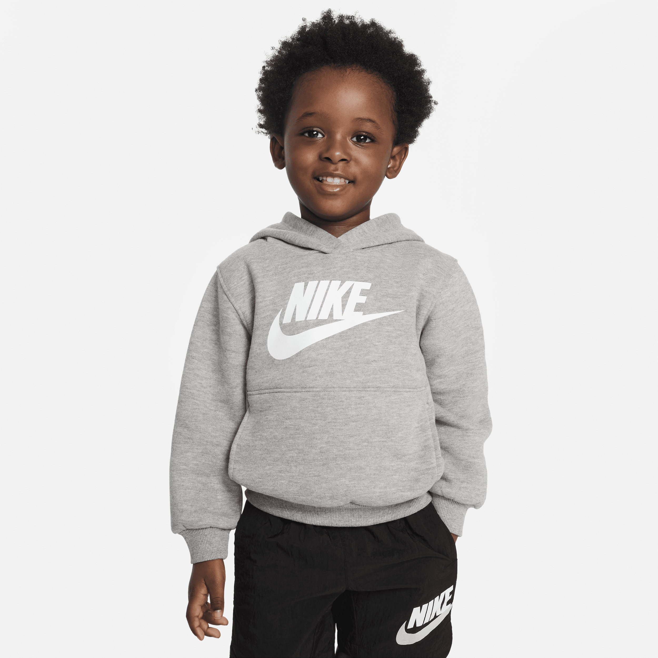 Nike Sportswear Club Fleece Pullover Toddler Hoodie in Grey | 76L094-042