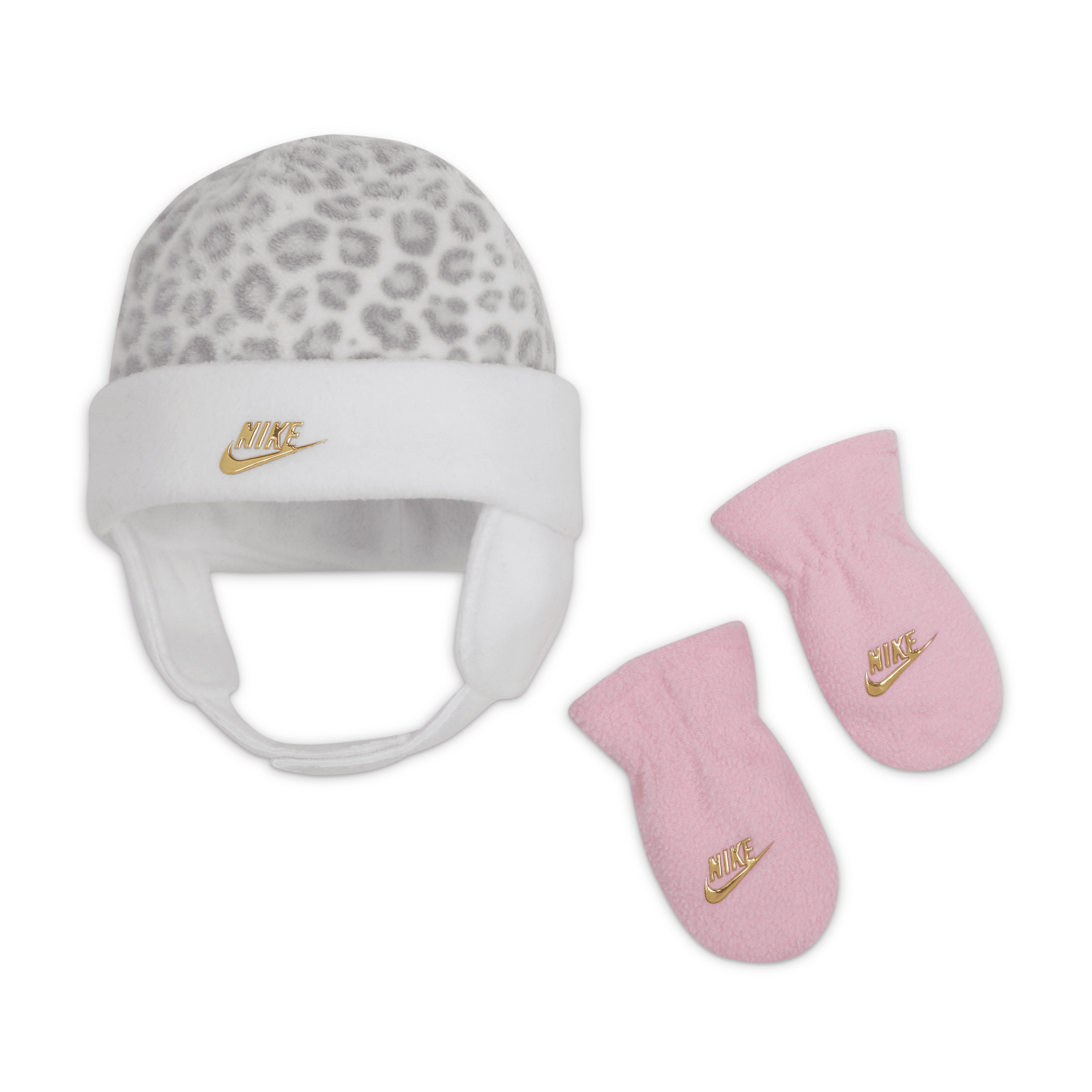Nike Baby (12-24m) Hat And Mittens Set In White