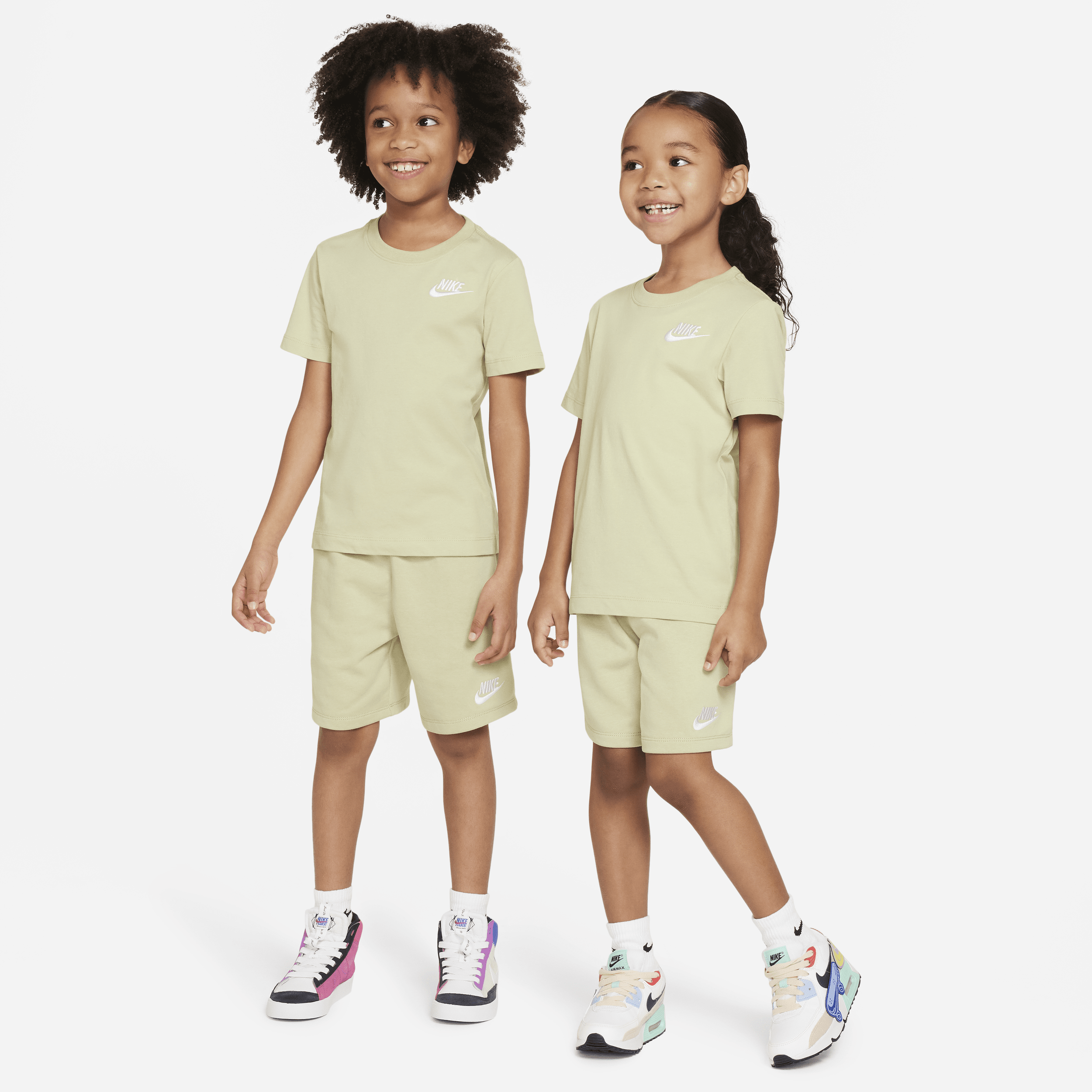 Shop Nike Club Little Kids' Knit Shorts Set In Green