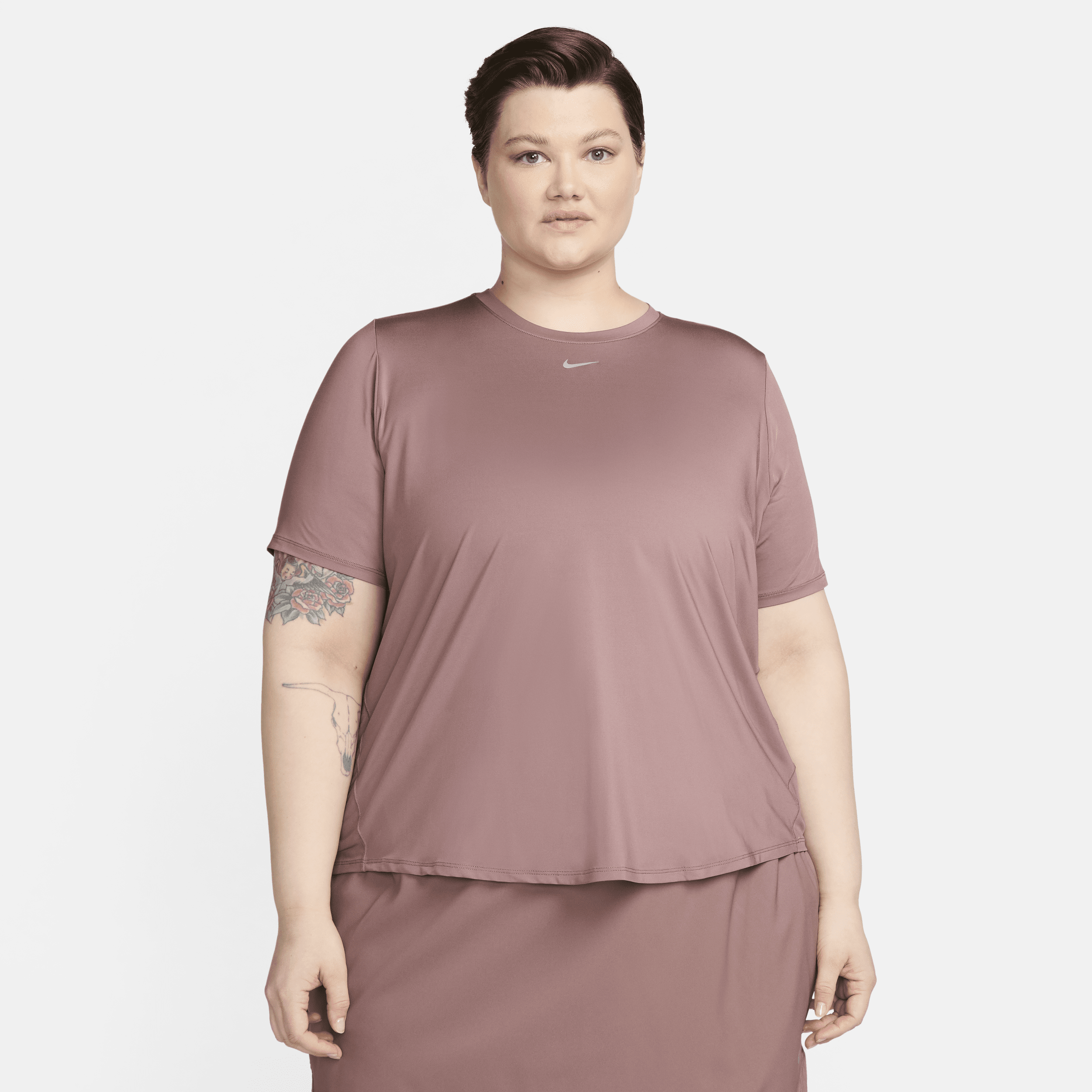 Nike Women's One Classic Dri-fit Short-sleeve Top (plus Size) In Purple