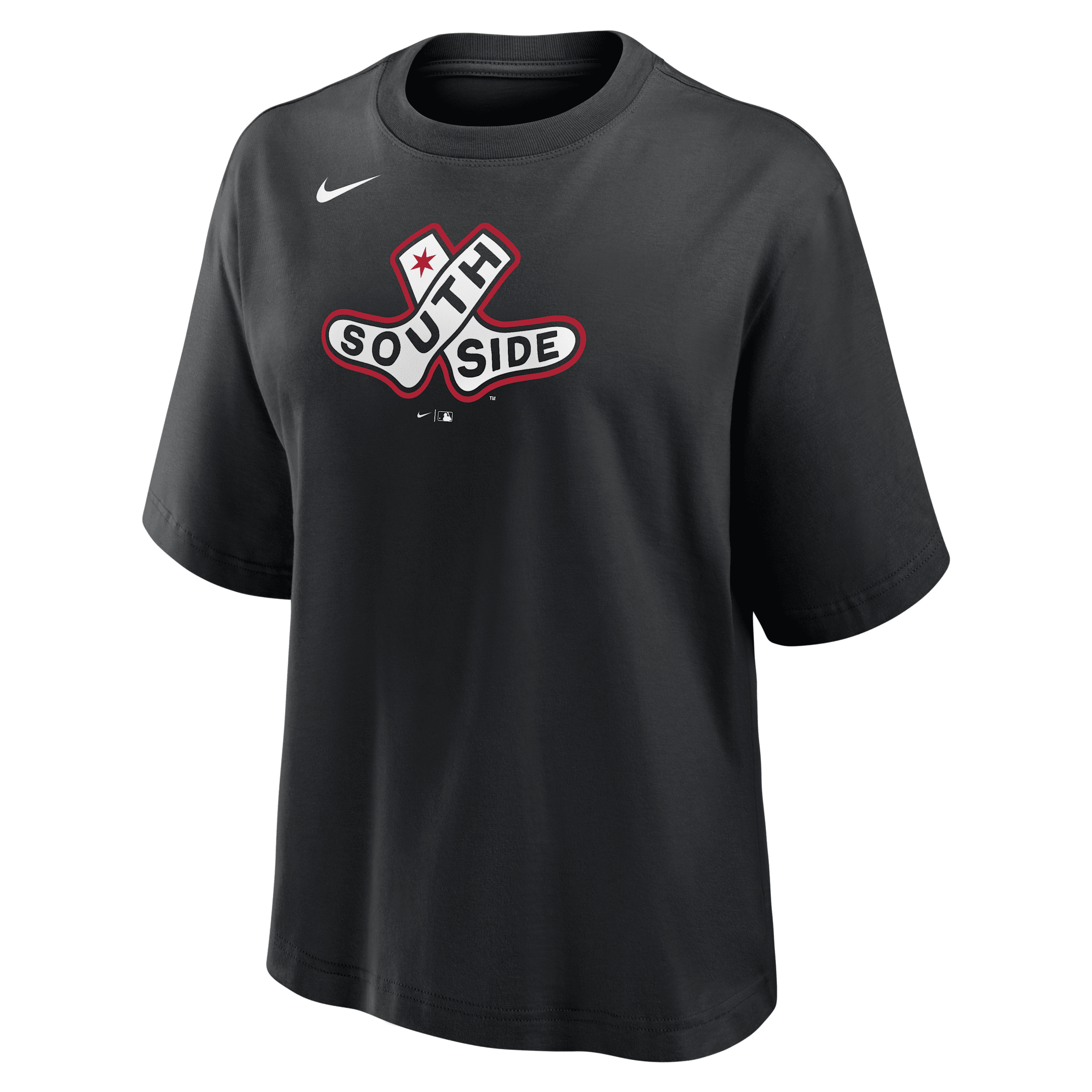 Nike Black Chicago White Sox Side Cinch Fashion Tri-blend Performance T-shirt In Black