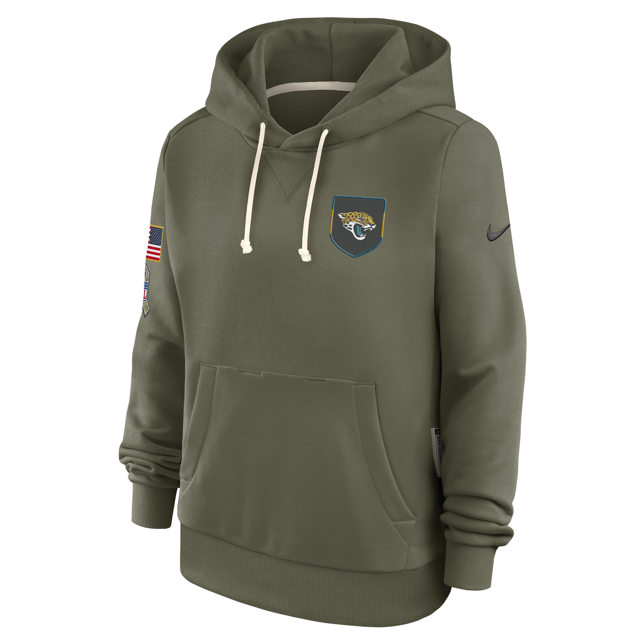 Nike Jacksonville Jaguars Salute To Service Sideline  Women's Dri-fit Nfl Pullover Hoodie In Brown