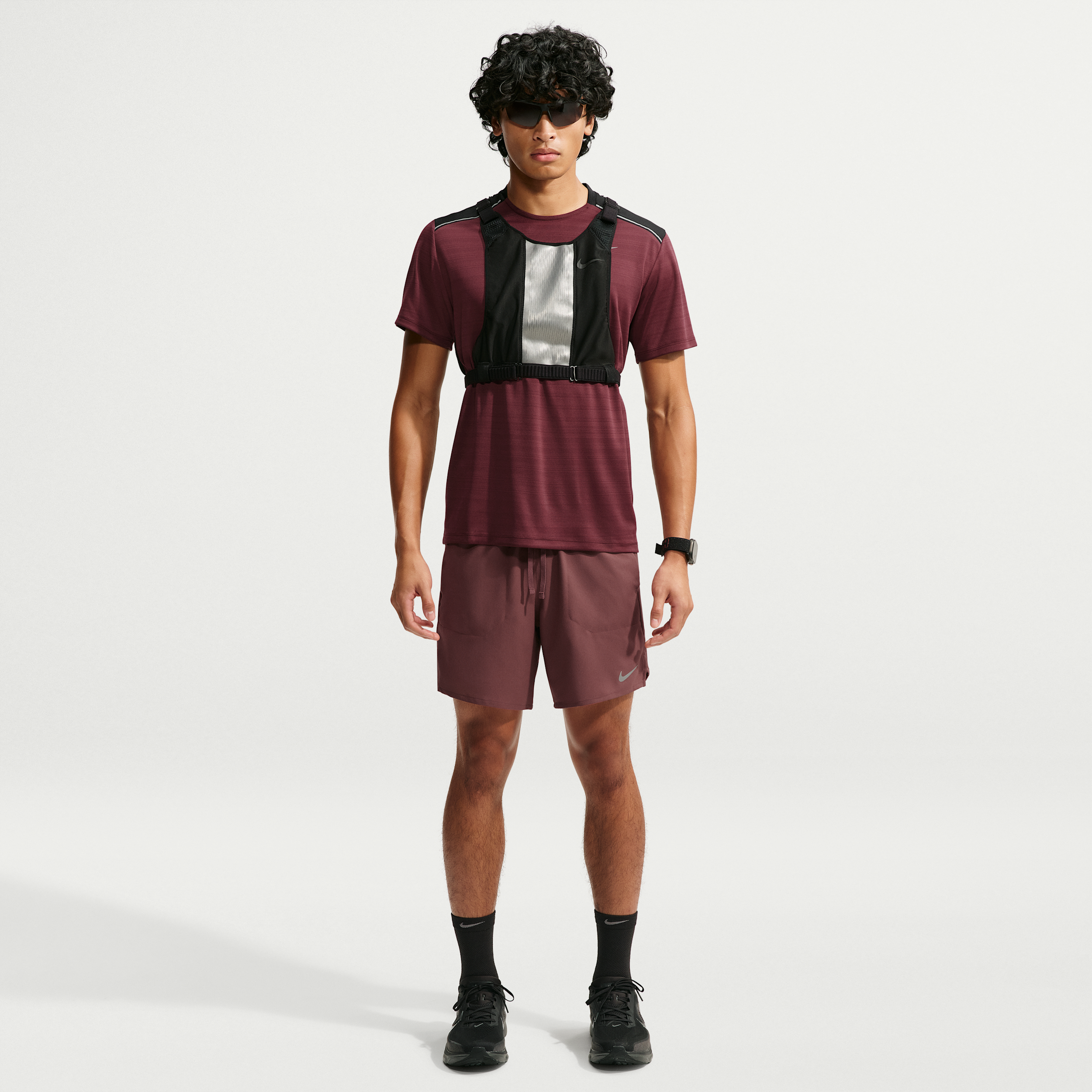 Nike Men's Stride Dri-FIT 7" Brief-Lined Running Shorts in Brown | IF2046-255