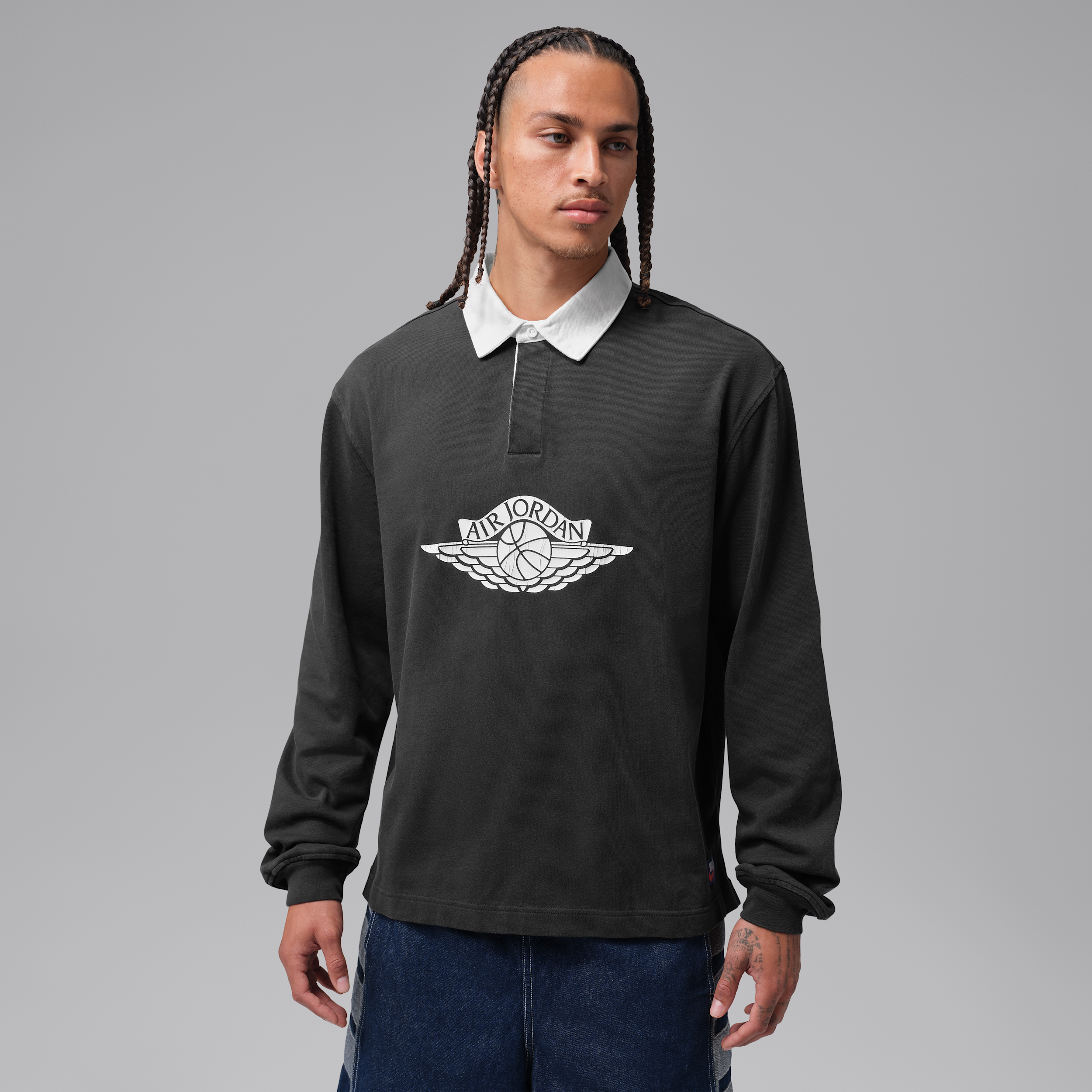 Men's Jordan Flight Essentials Rugby Top in Green | IM9148-321
