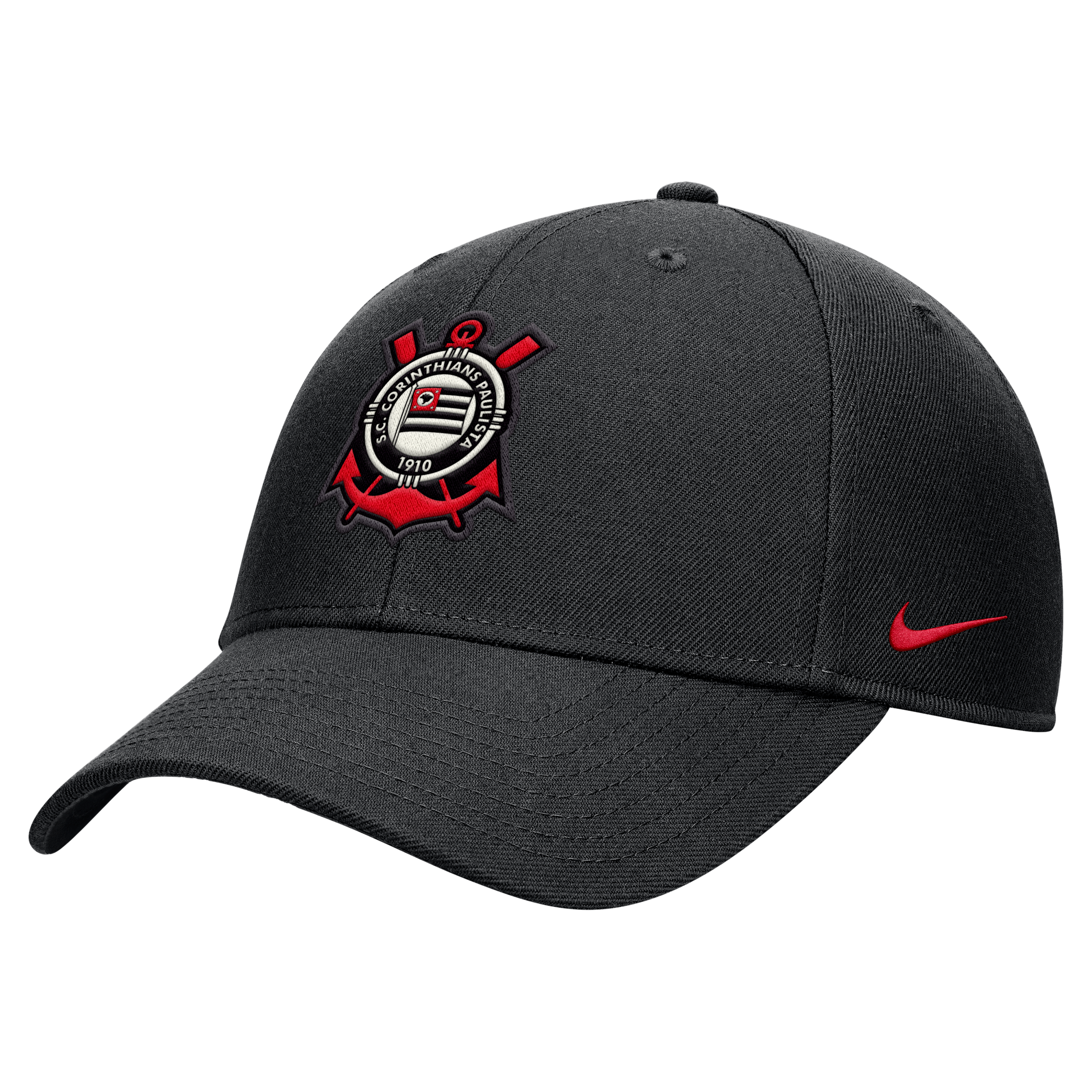 Corinthians Rise Nike Men's Dri-FIT Soccer Adjustable Cap in Black | C16702C107SCCP-BLK