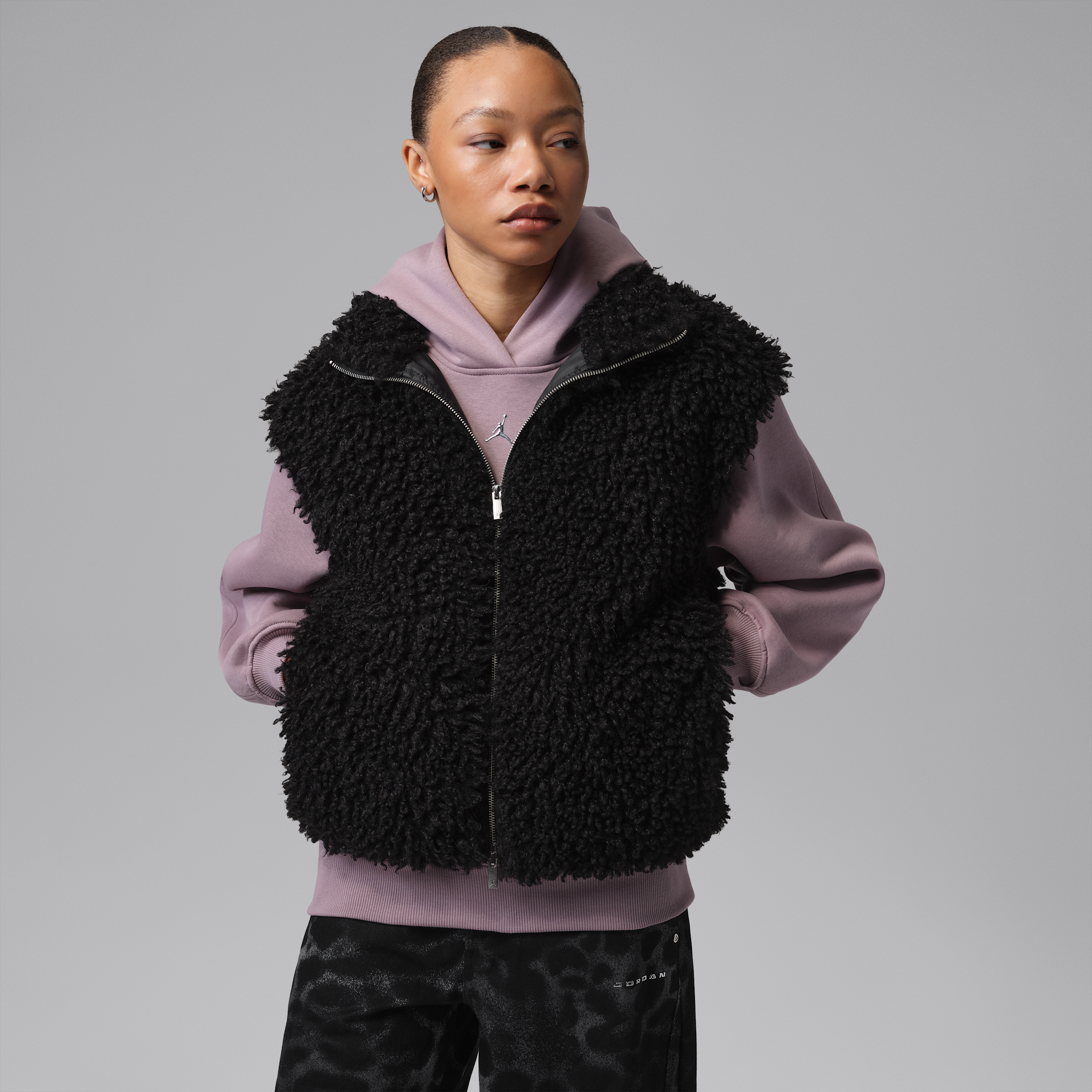 Women's Jordan Flight Fleece Vest in Black | IM7268-010
