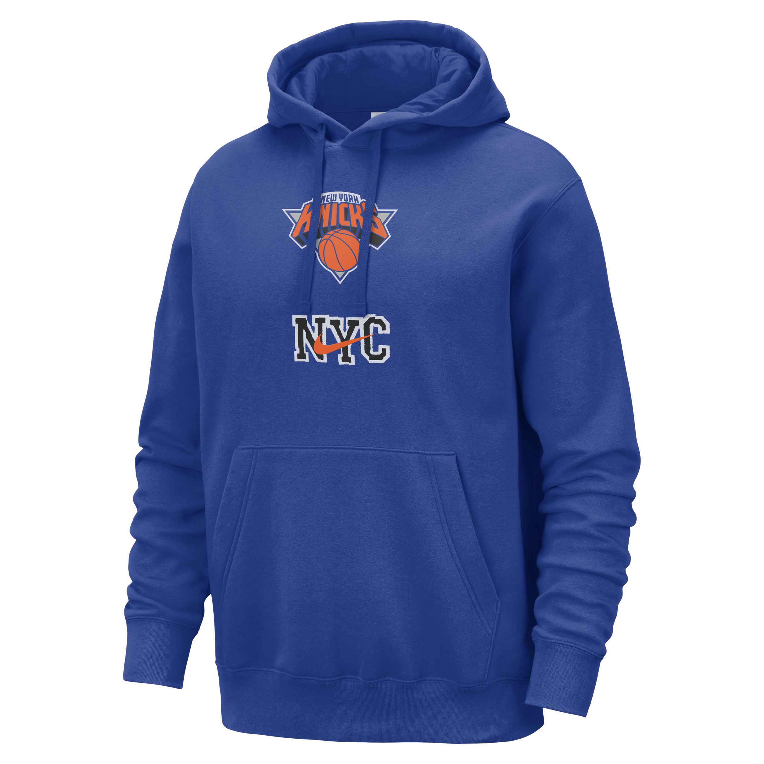 Shop Nike New York Knicks Club Fleece City Edition  Men's Nba Pullover Hoodie In Blue
