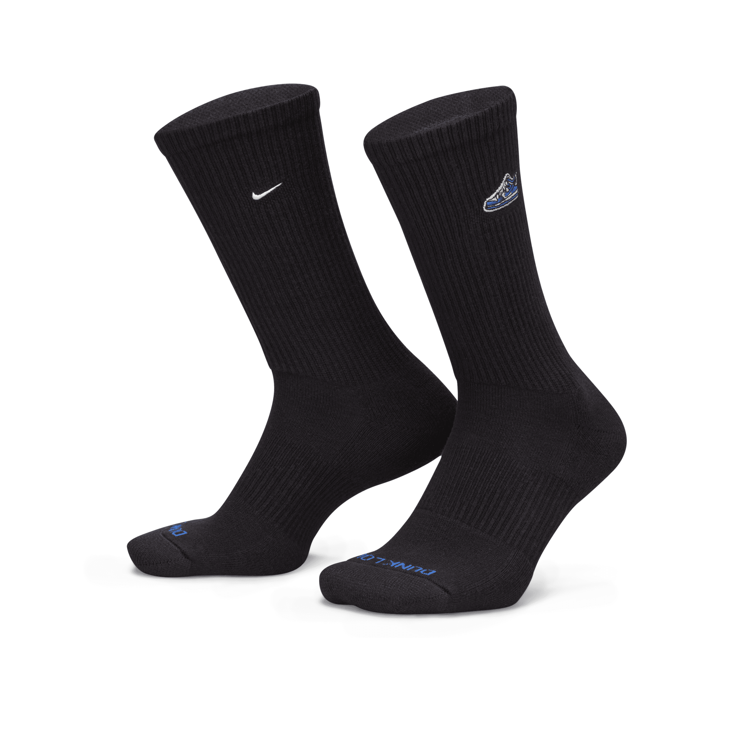 Nike Unisex Everyday Plus Cushioned Crew Socks (1 Pair) In Black