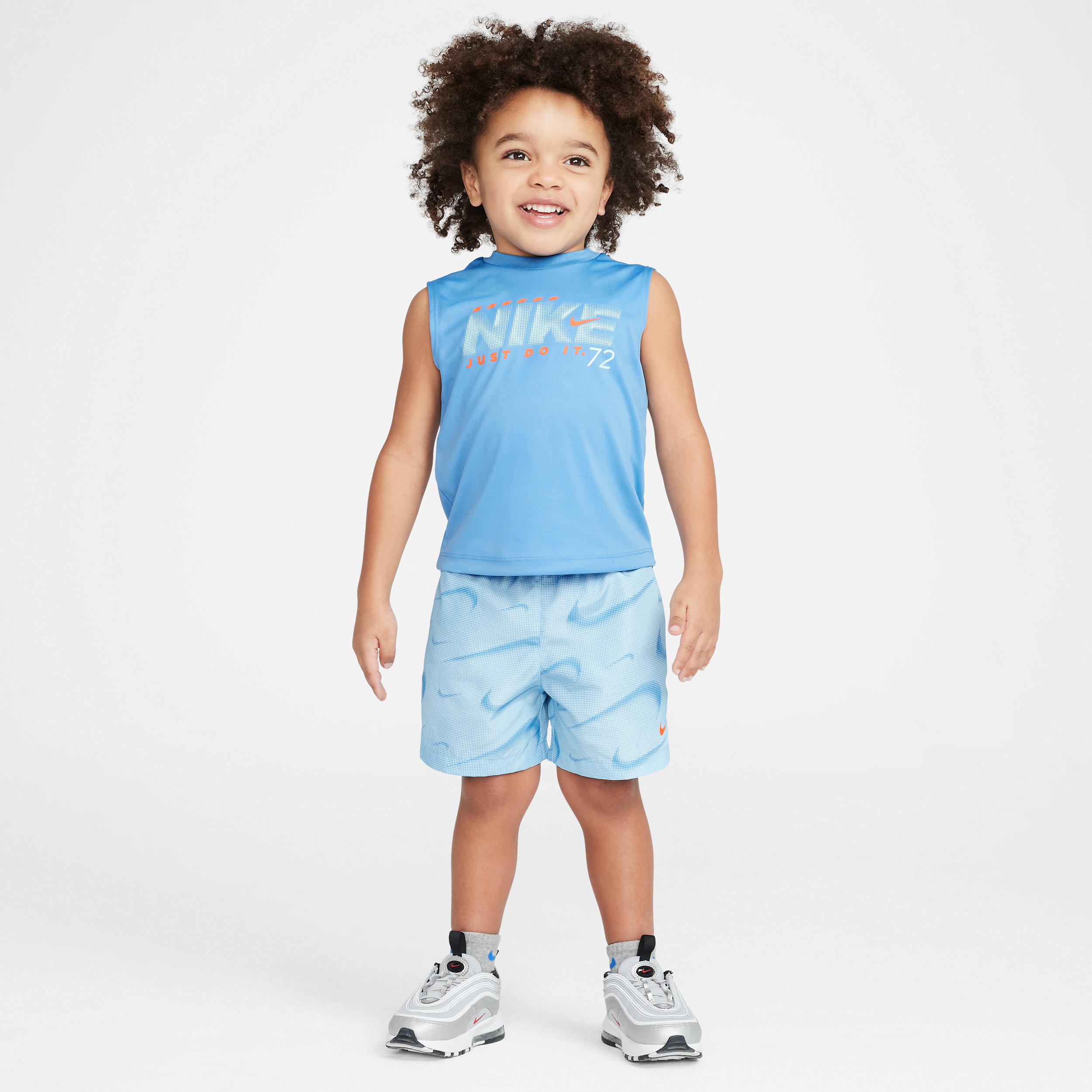 Nike Dri-fit Toddler Rhythm Printed 2-piece Shorts Set In Blue