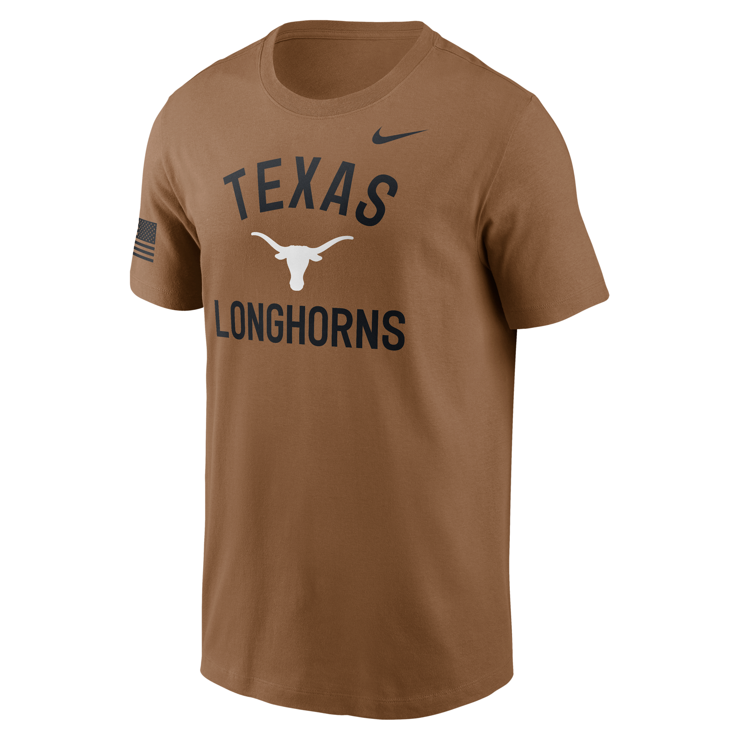 Nike Men's University of Texas Military Appreciation School Arch Over Primary Logo Graphic T-shirt