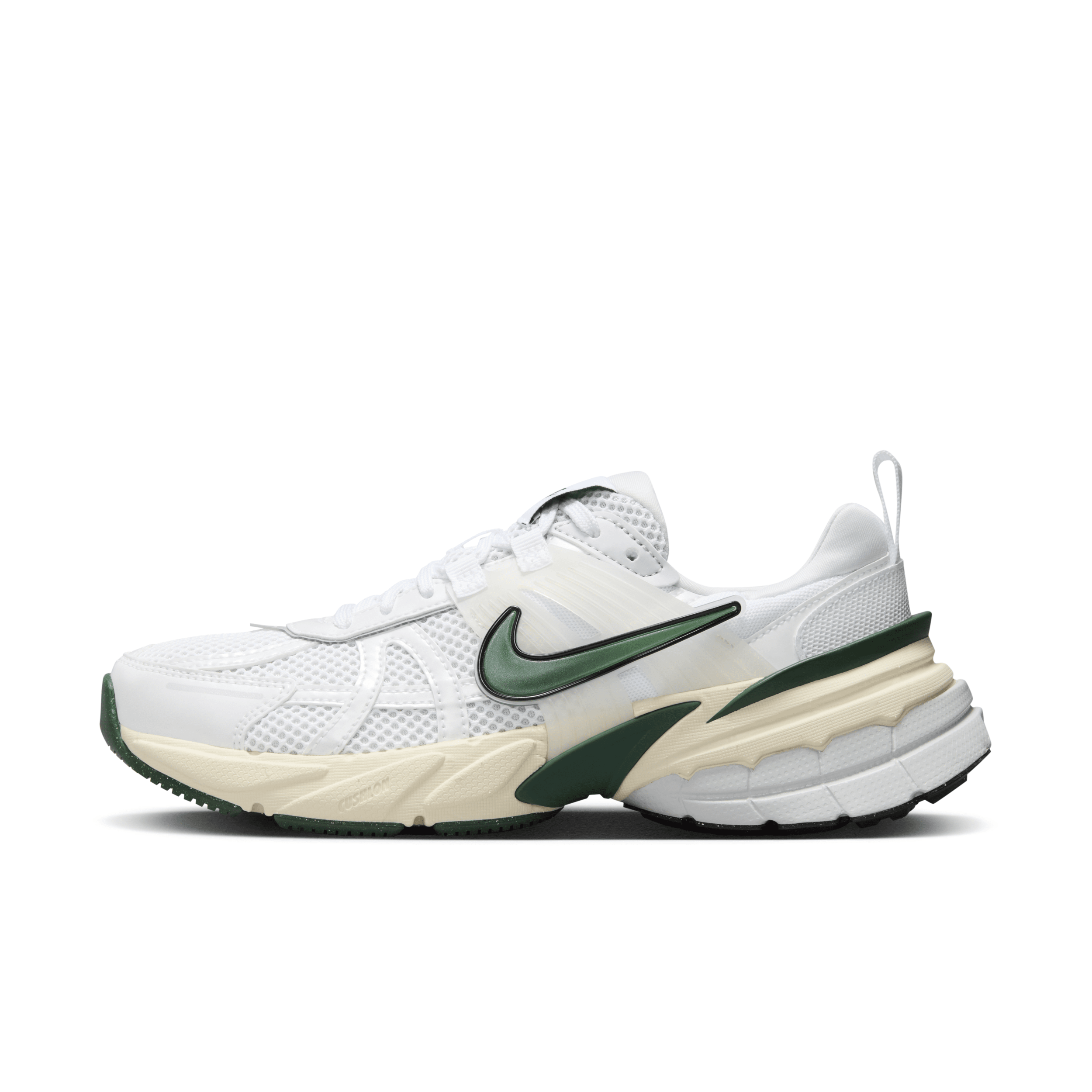 Nike V2k Rubber-trimmed Leather And Mesh Sneakers In White