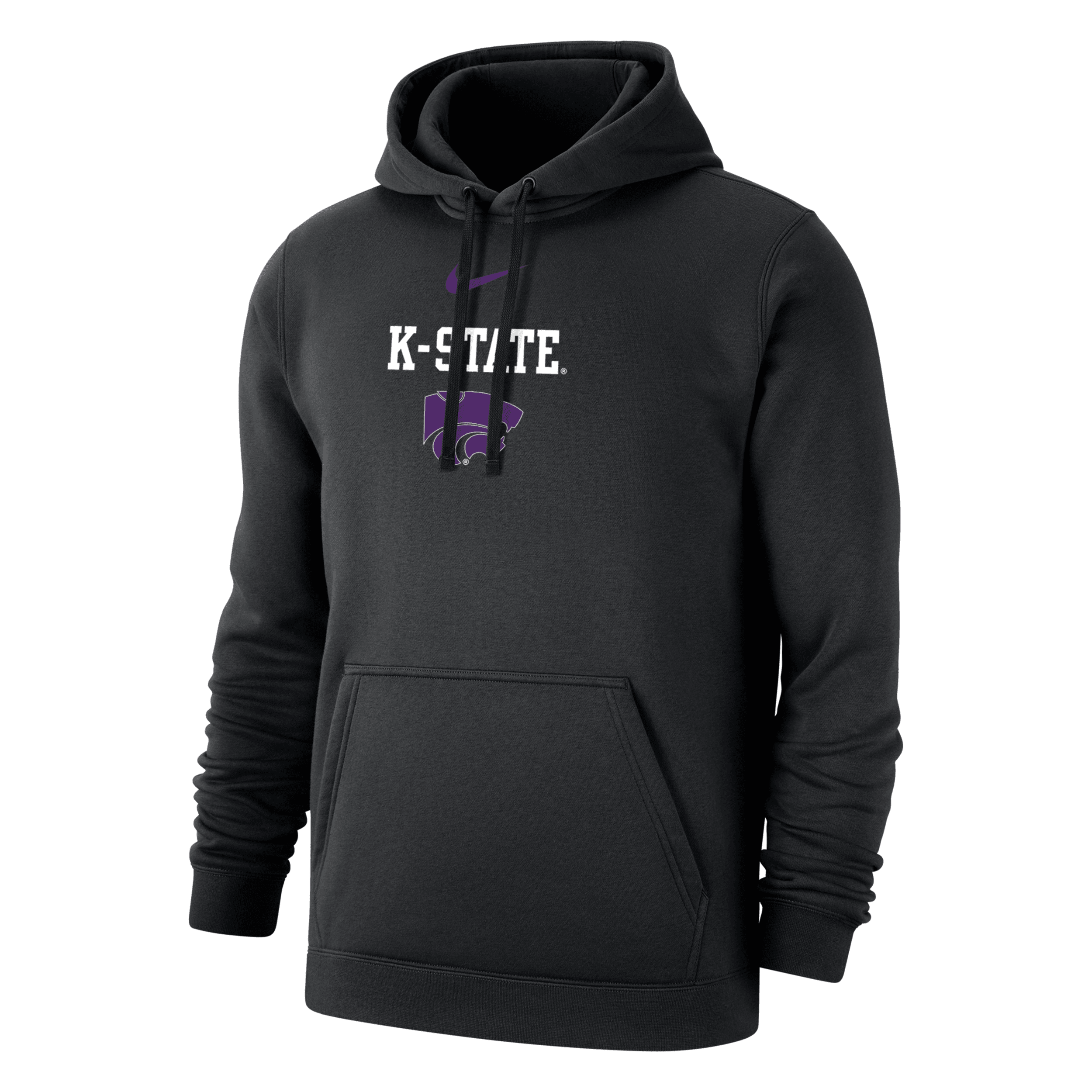 Nike Kansas State Club Fleece  Men's College Hoodie In Black