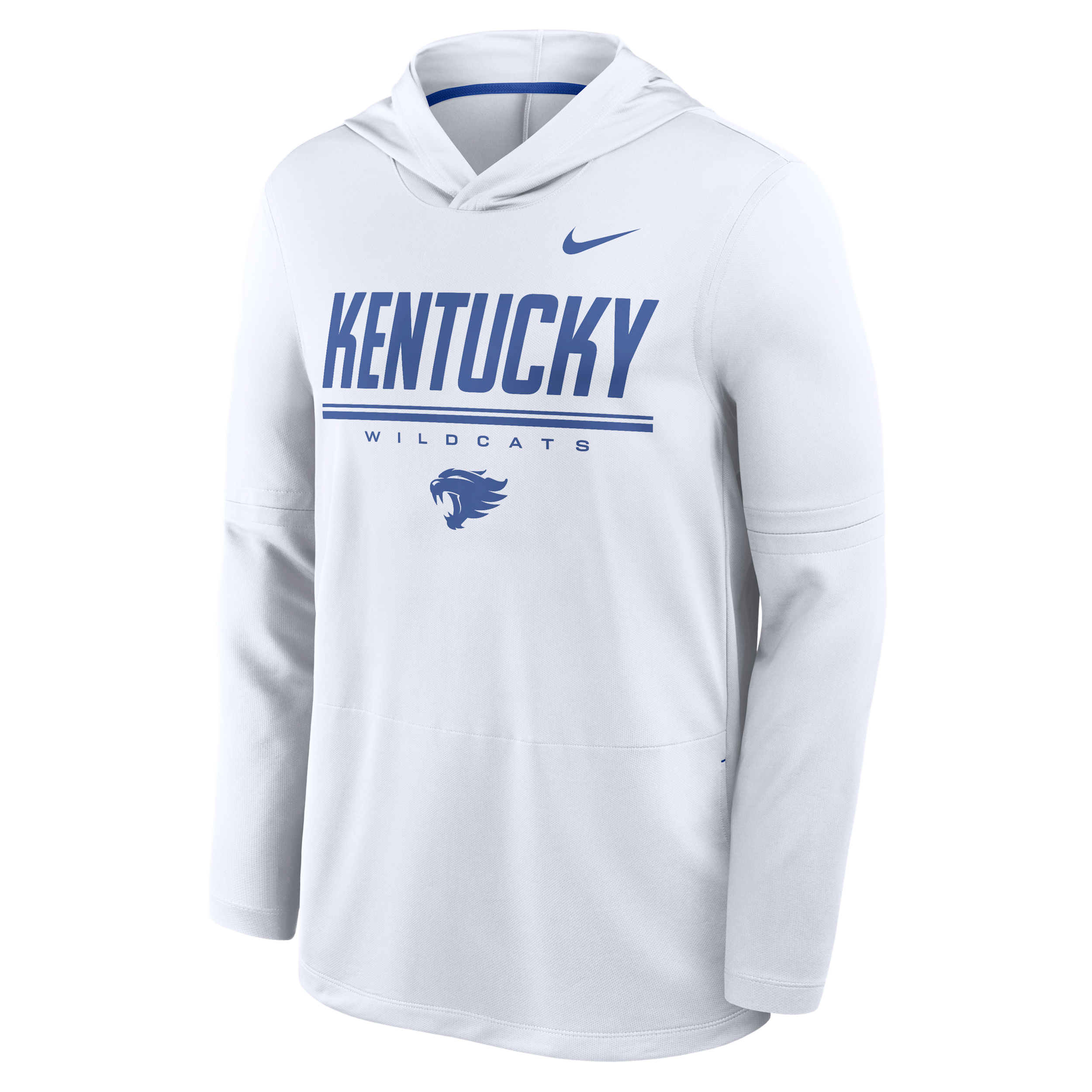 Nike Men's White Kentucky Wildcats 2026 Sideline Lightweight Dri-fit Long Sleeve Hooded Sweatshirt - White