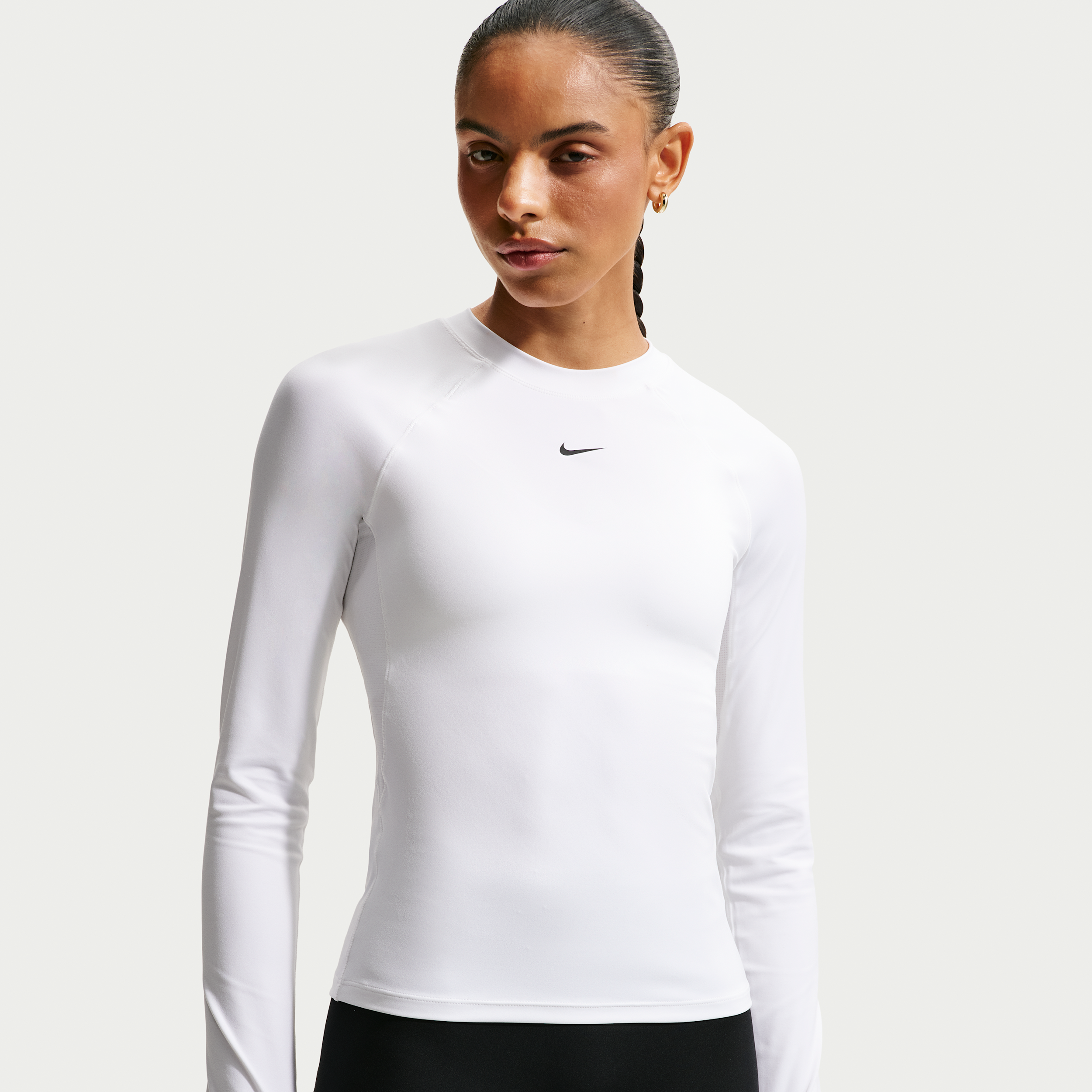 Women's Nike Pro Dri-FIT Long-Sleeve Top in White | FV7845-100