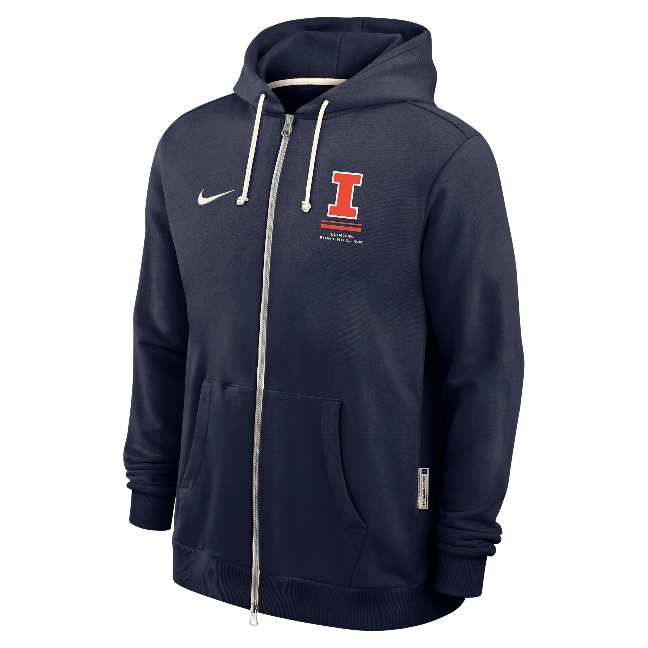 Illinois Sideline Standard Issue Nike Men's Dri-FIT College Full-Zip Hoodie in Blue | IV9860-421