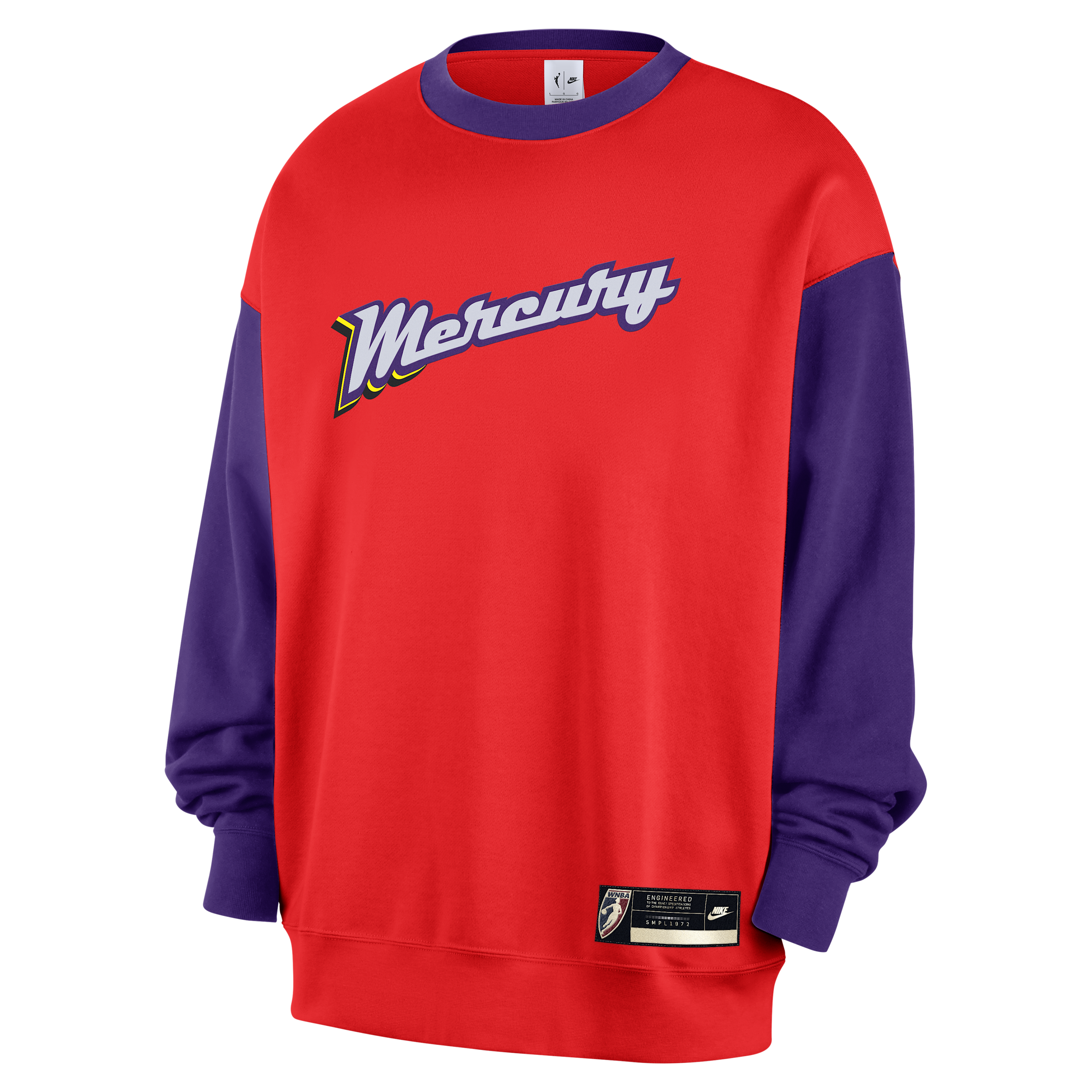 Phoenix Mercury Court Origins Nike Men's WNBA Fleece Crew-Neck Sweatshirt in Red | IM6719-673