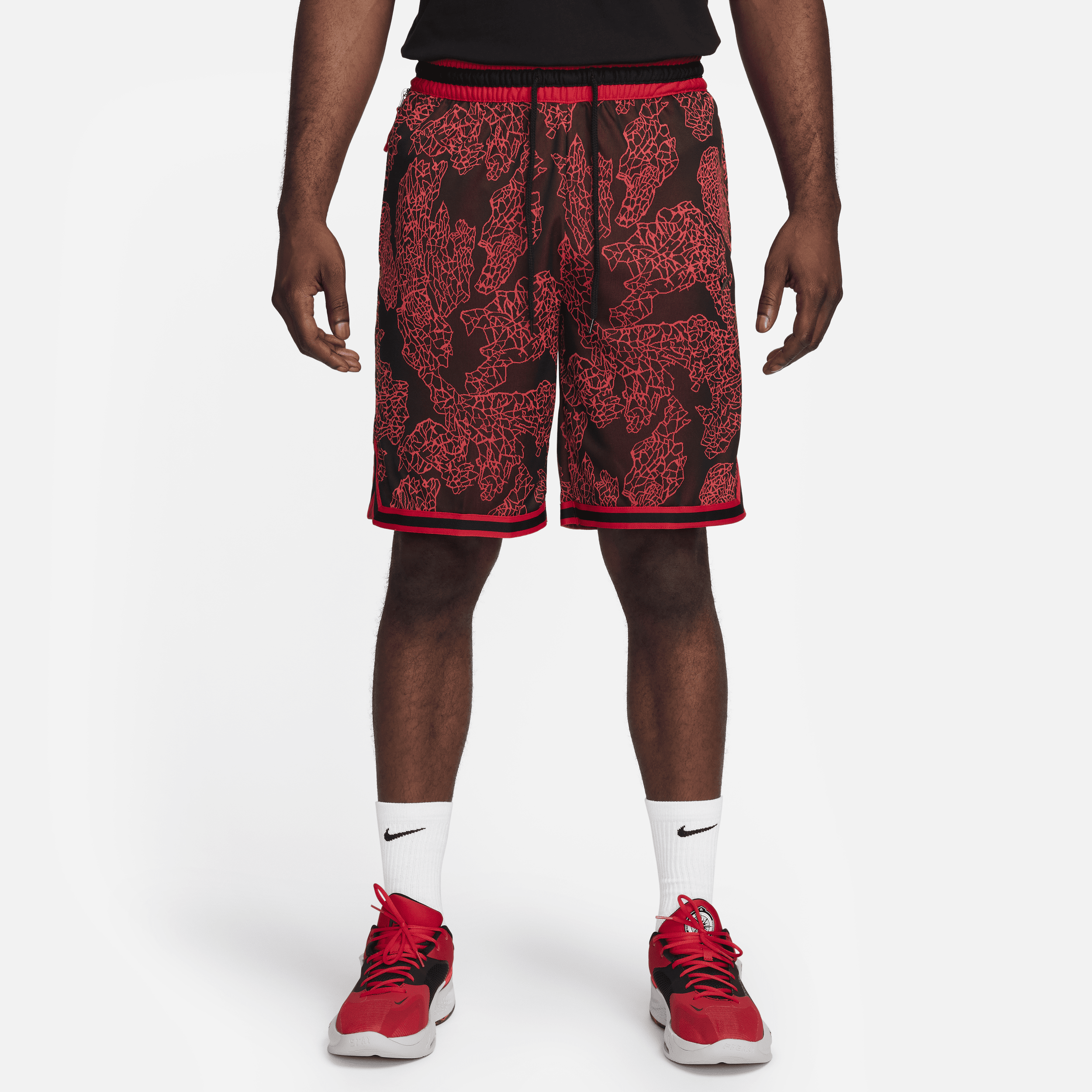 Shop Nike Men's Dri-fit Dna 10" Basketball Shorts In Red
