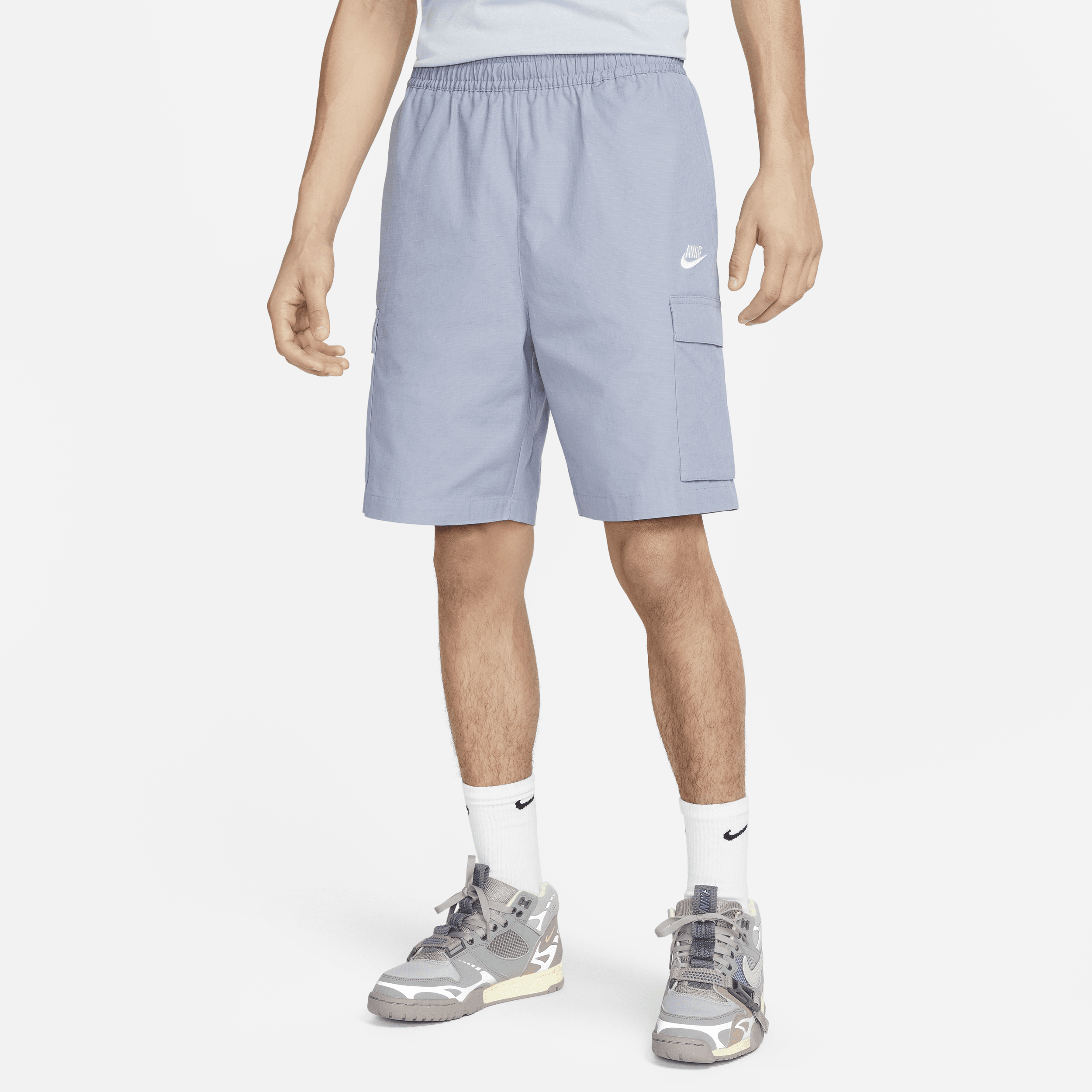 Nike Men's Club Woven Cargo Shorts In Blue