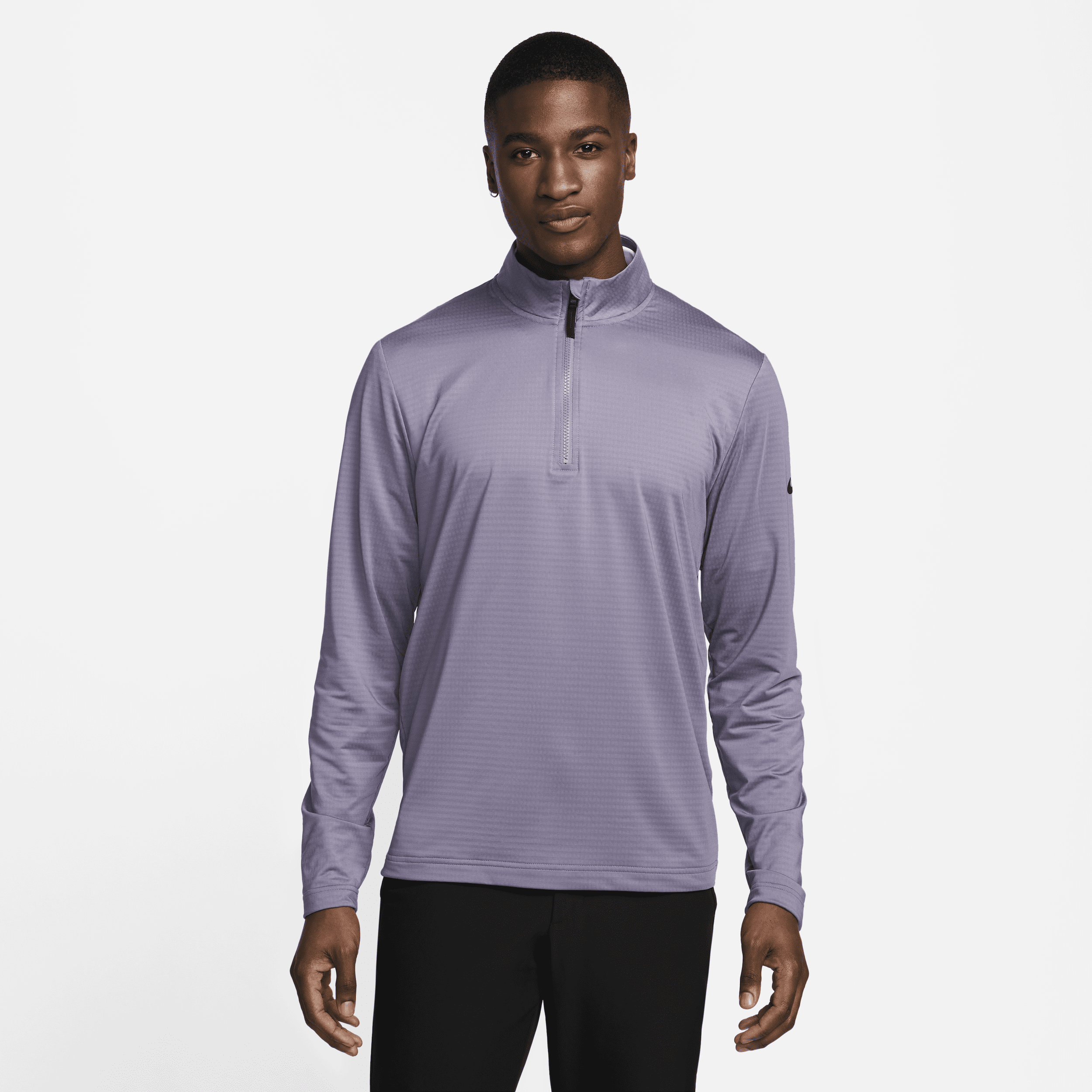 Shop Nike Men's Victory Dri-fit 1/2-zip Golf Top In Purple
