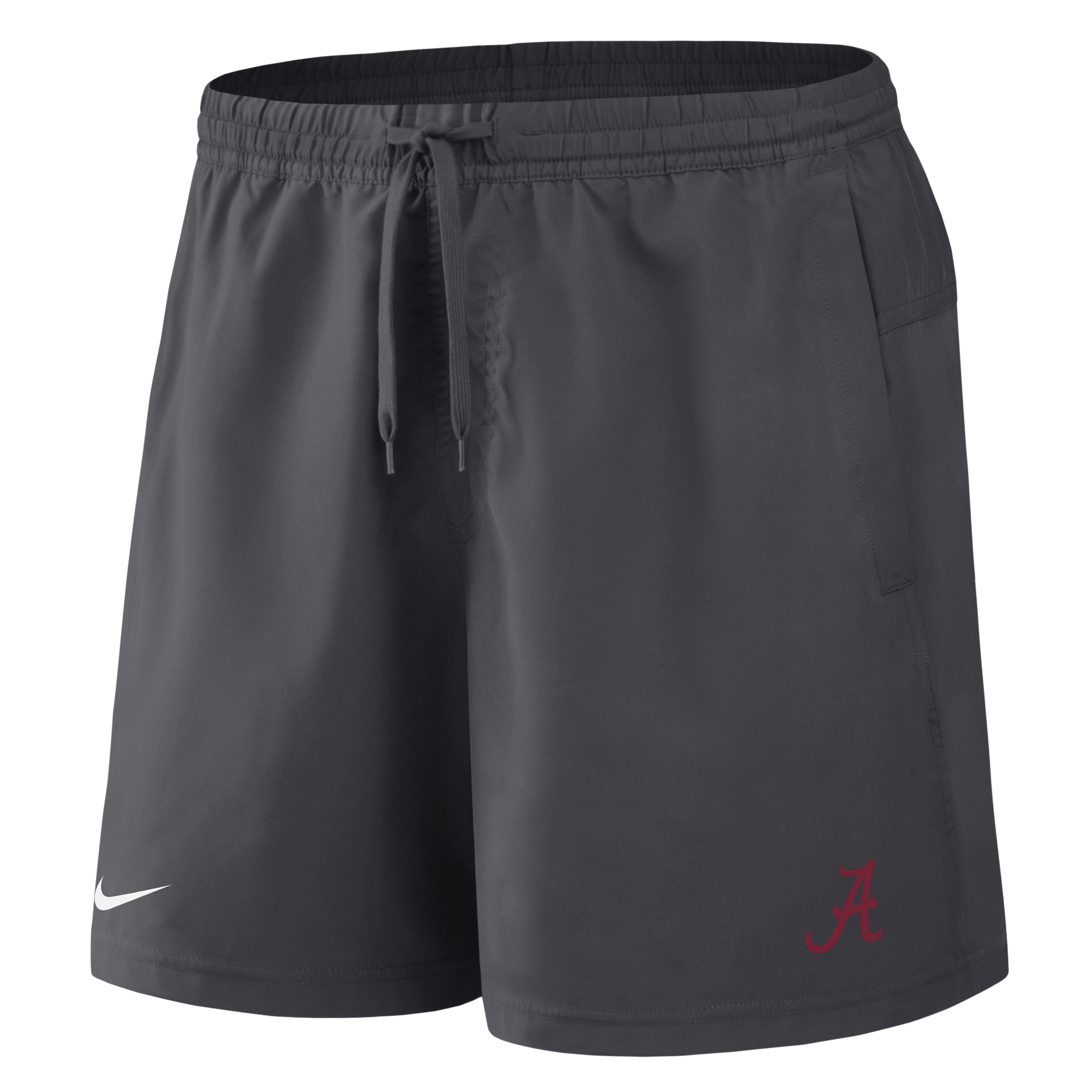 Alabama Primetime Primary Logo Nike Men's Dri-FIT College Form Shorts in Grey | 045T06FABN-8DV