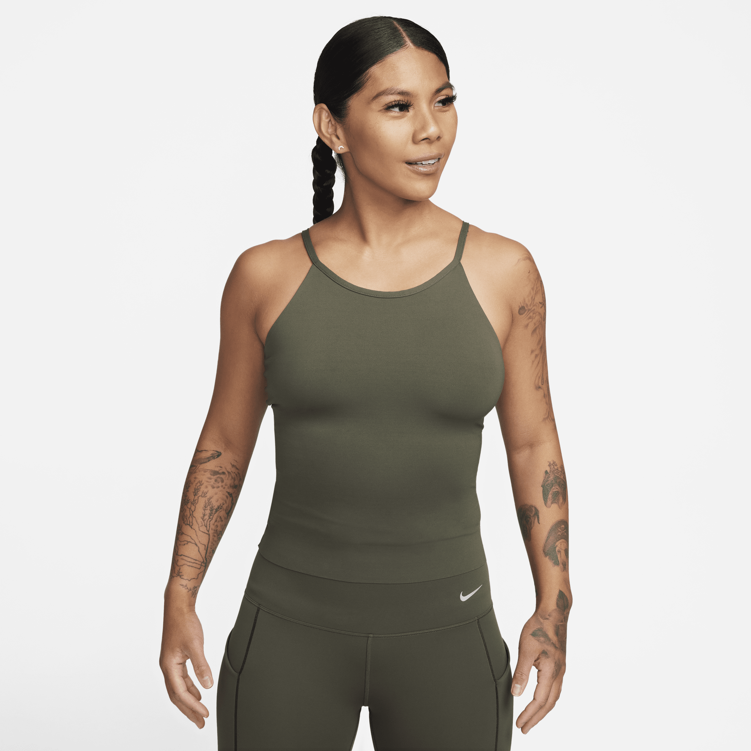 Shop Nike Women's Zenvy Dri-fit Tank Top In Green
