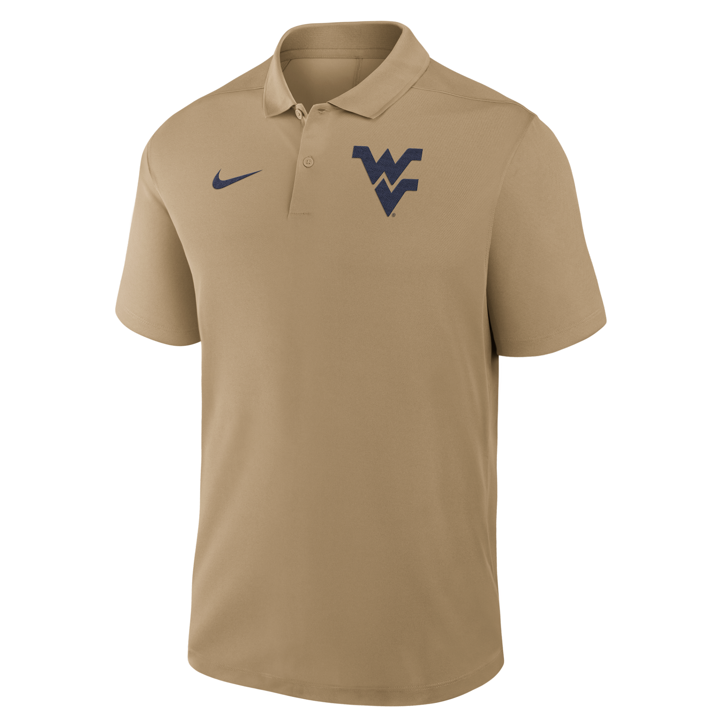 Nike Men's Tan West Virginia Mountaineers Primetime Victory Primary Logo Performance Polo Shirt In Brown