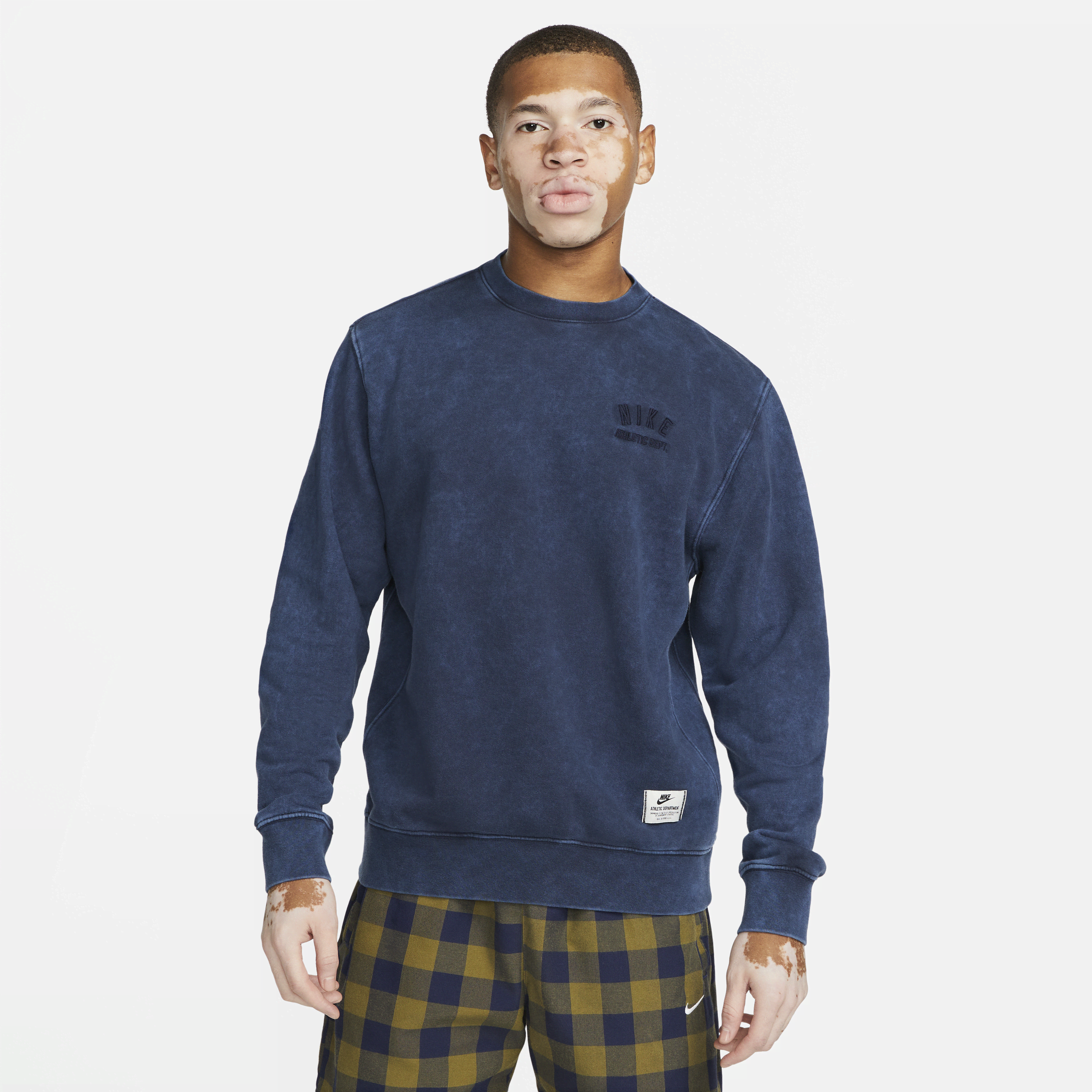 Nike Men's  Sportswear Club Fleece French Terry Sweatshirt In Blue