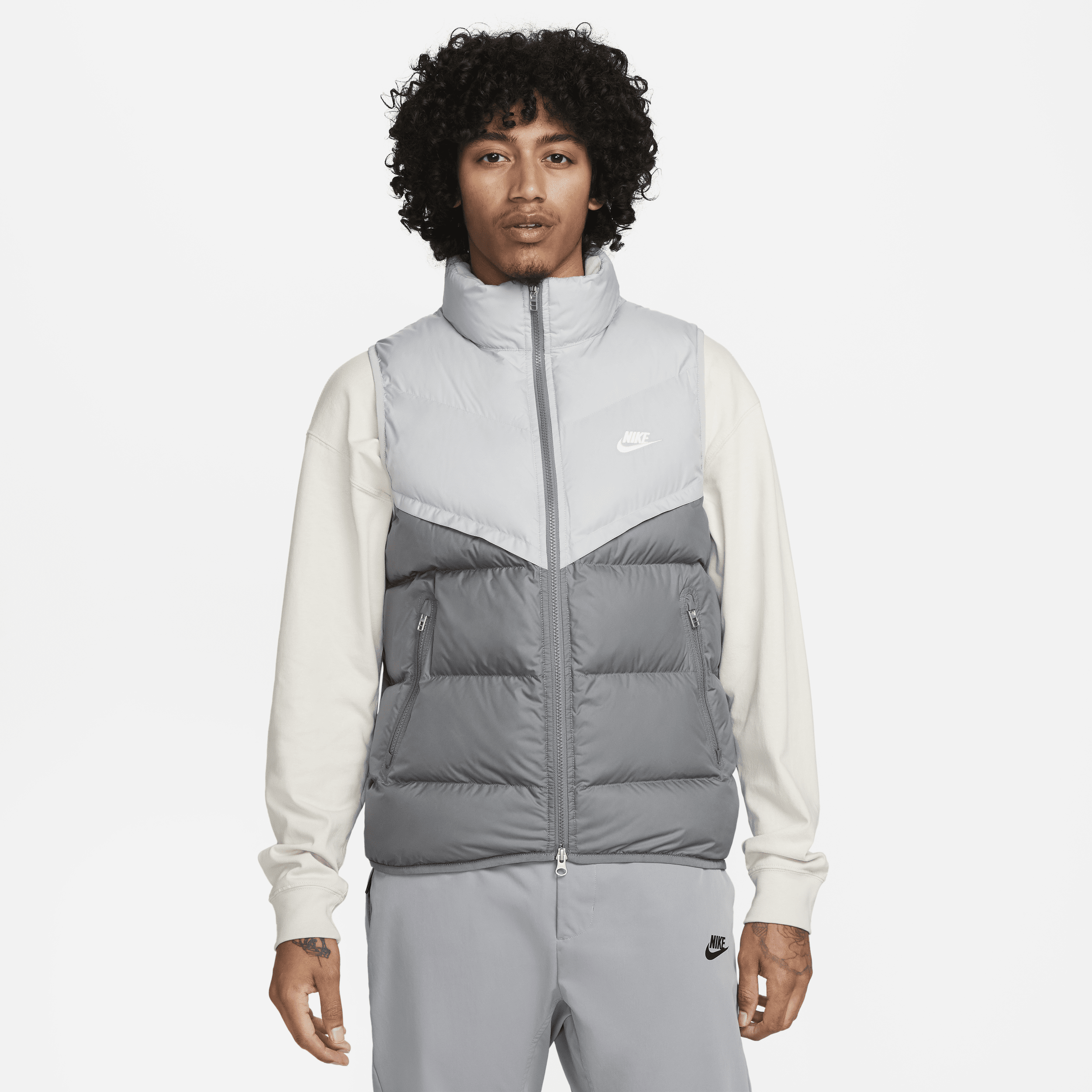 Shop Nike Men's Storm-fit Windrunner Insulated Vest In Grey