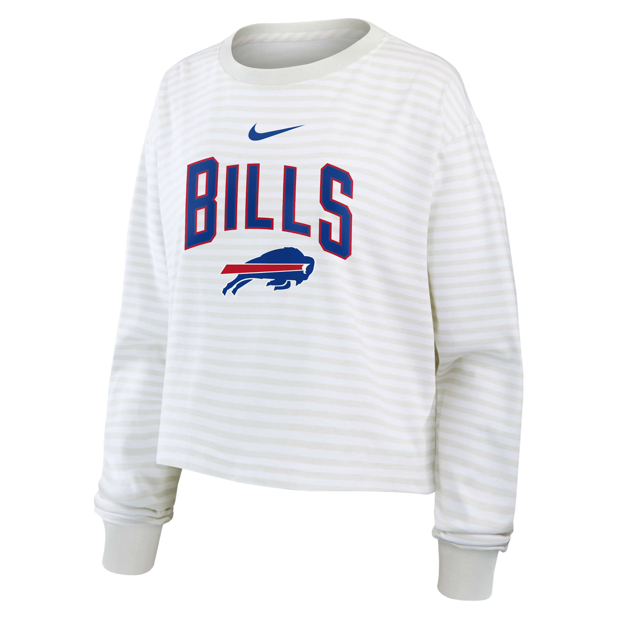 Buffalo Bills Primetime Nike Women's Cropped Long-Sleeve T-Shirt in White | 05KV0CEB81-PFN