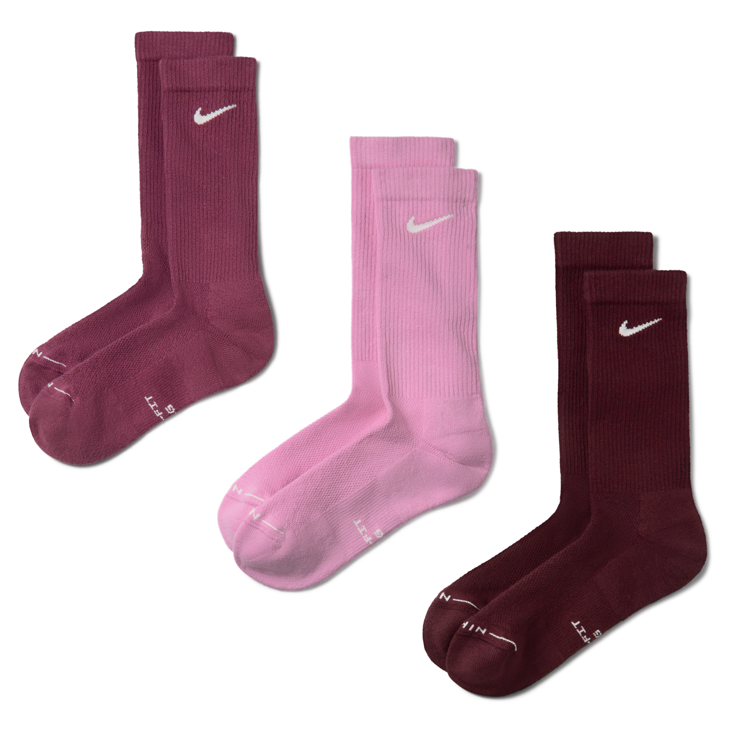 Nike Unisex Everyday Elevated Crew Socks (3 Pairs) in Multicolor | HQ4335-910