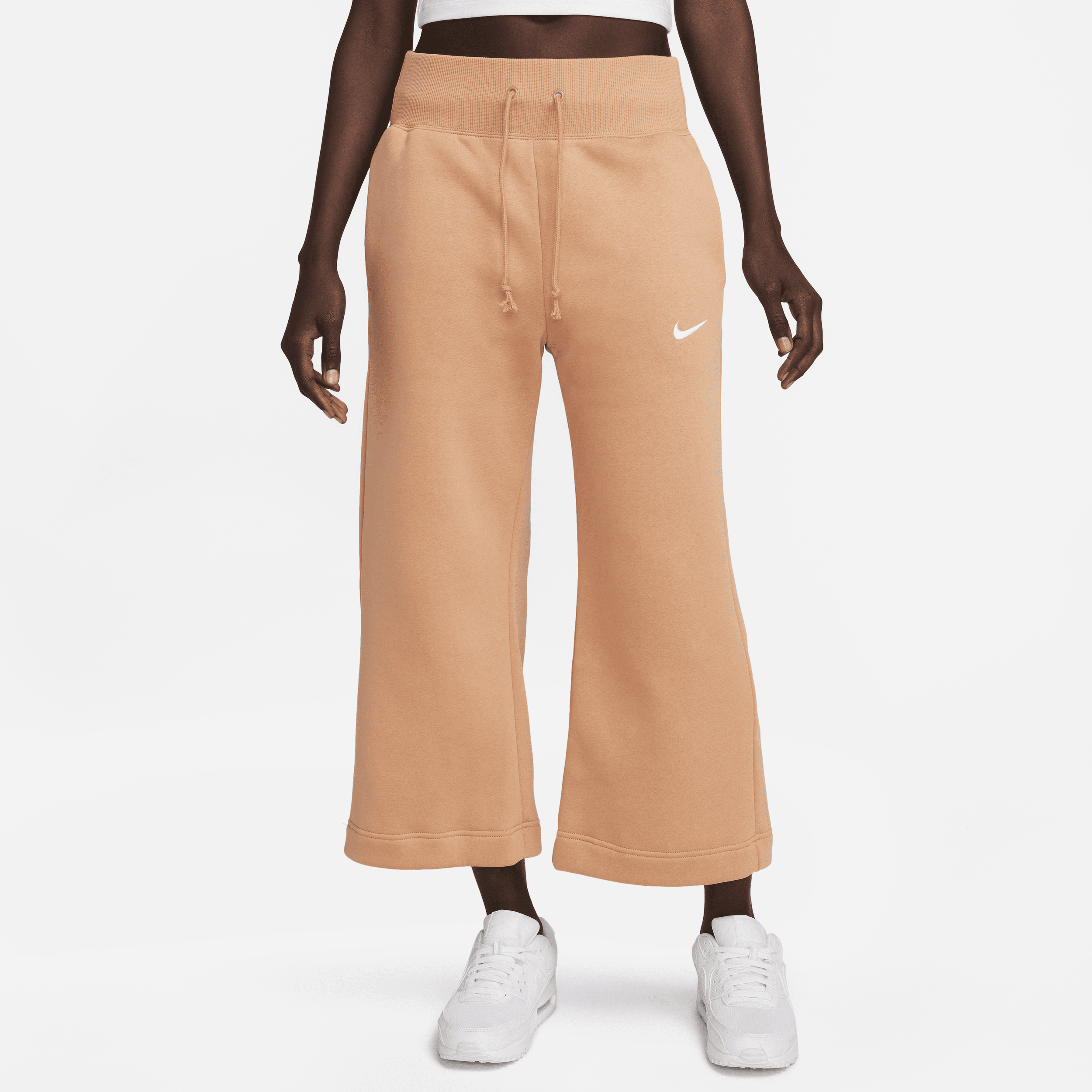 Nike Women's  Sportswear Phoenix Fleece High-waisted Cropped Sweatpants In Brown